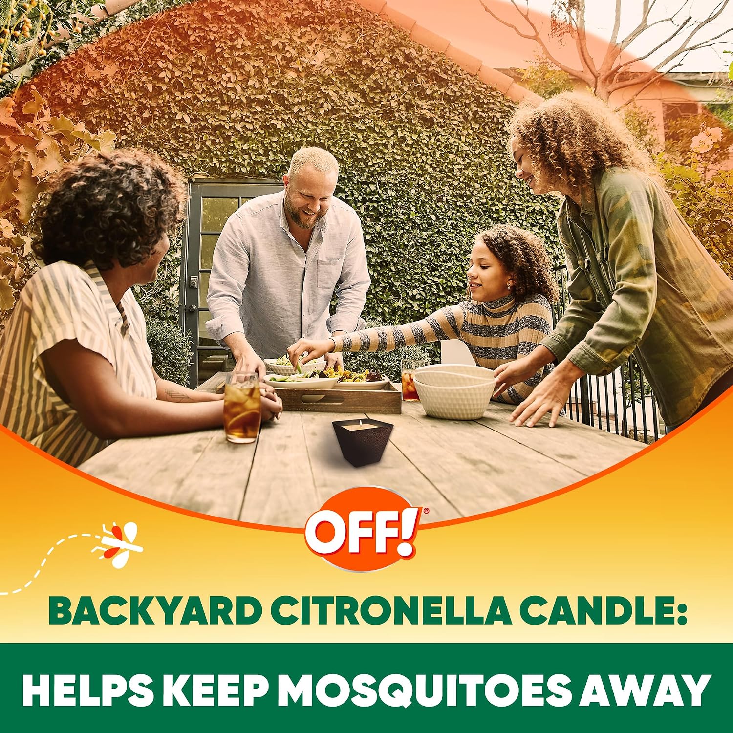 Thumbnail 6 de OFF! Backyard Citronella Scented Candle — Ambiance Enhancing Centerpiece (8 oz, Pack of 2)