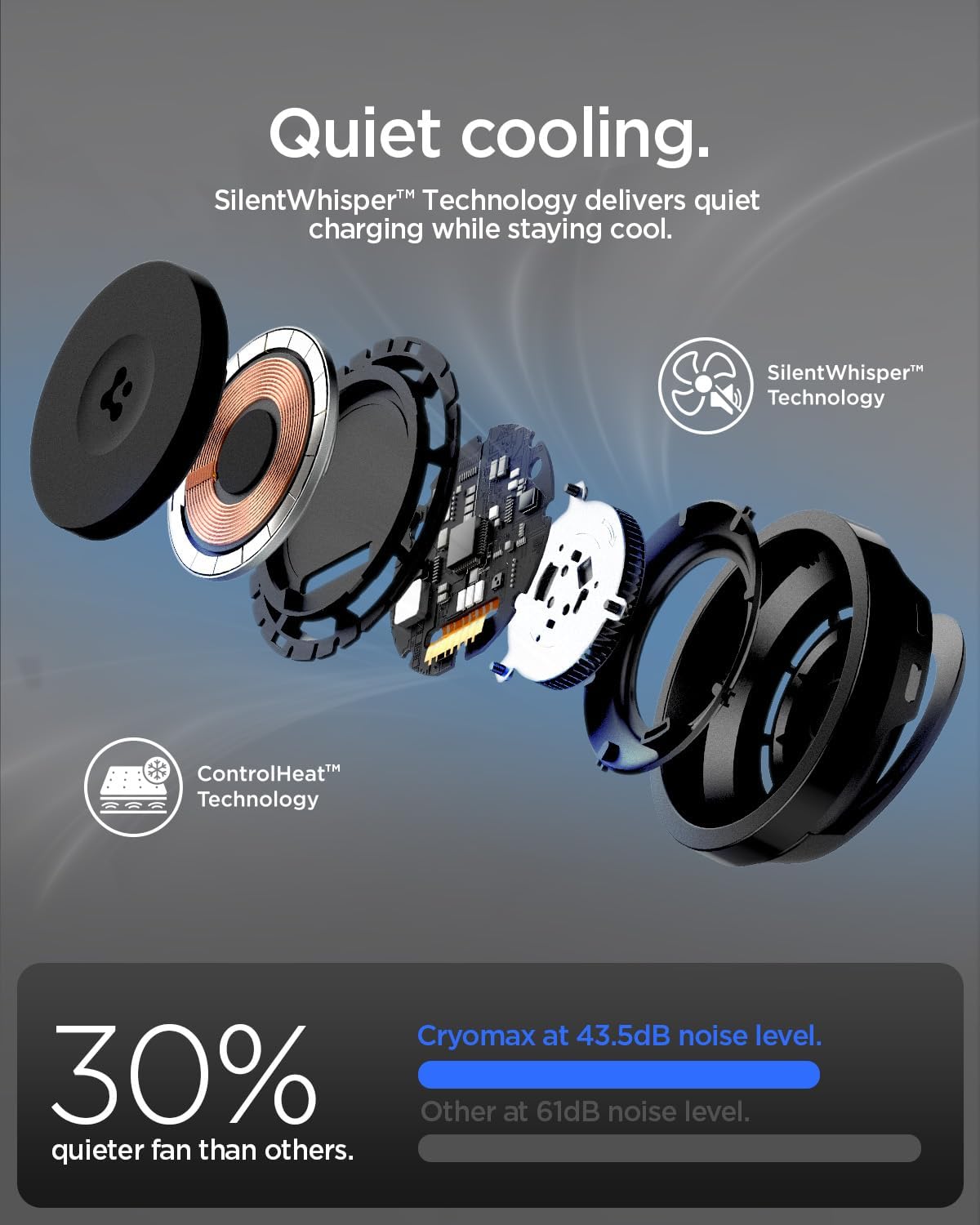 Thumbnail 2 de Spigen OneTap Pro3 CryoMax Qi2 15W : charge sans fil MagSafe rapide avec refroidissement