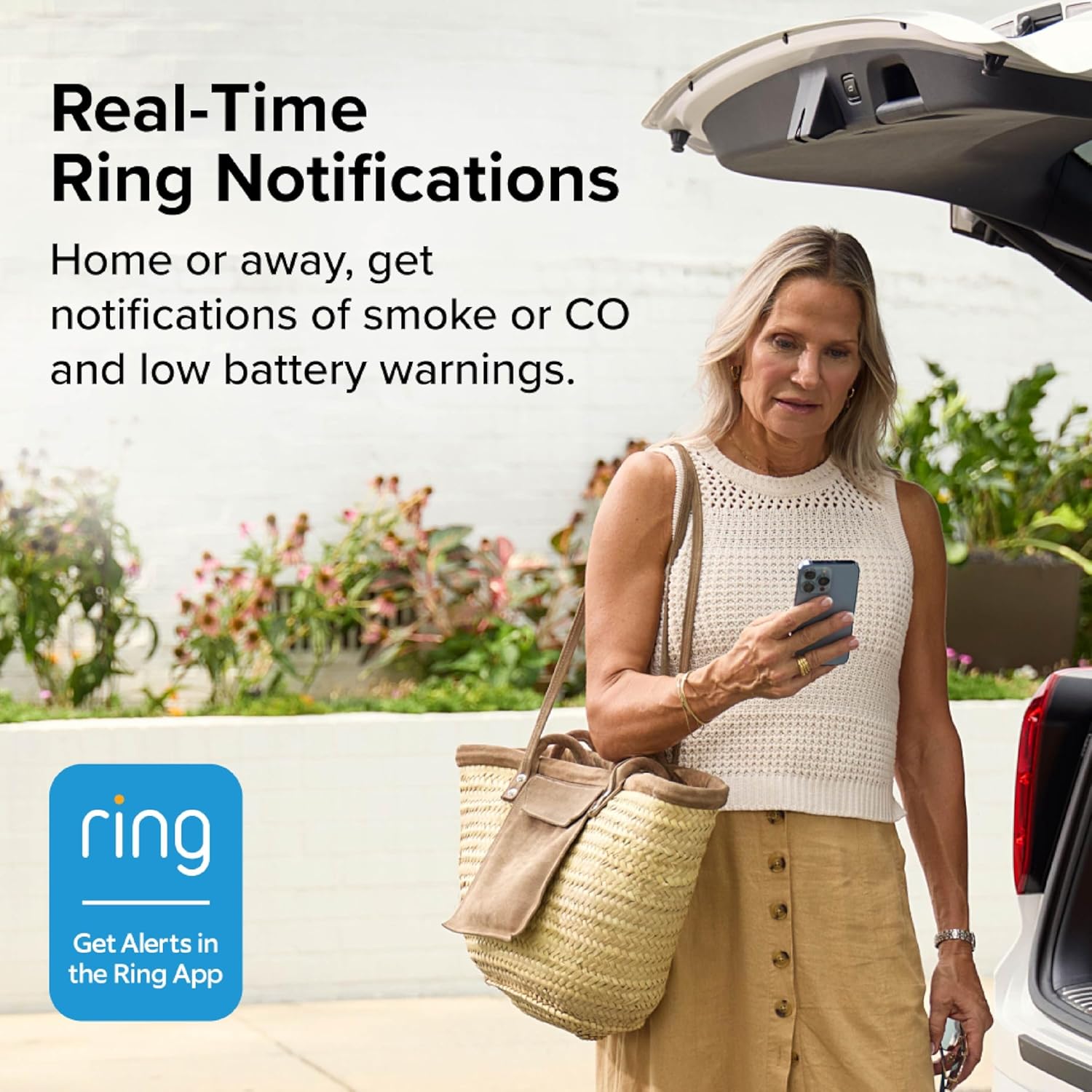 Detalle 2 de Kidde Smart Smoke and Carbon Monoxide Detector (Ring App Enabled) — Wire-Free Interconnectivity, AA Battery Powered