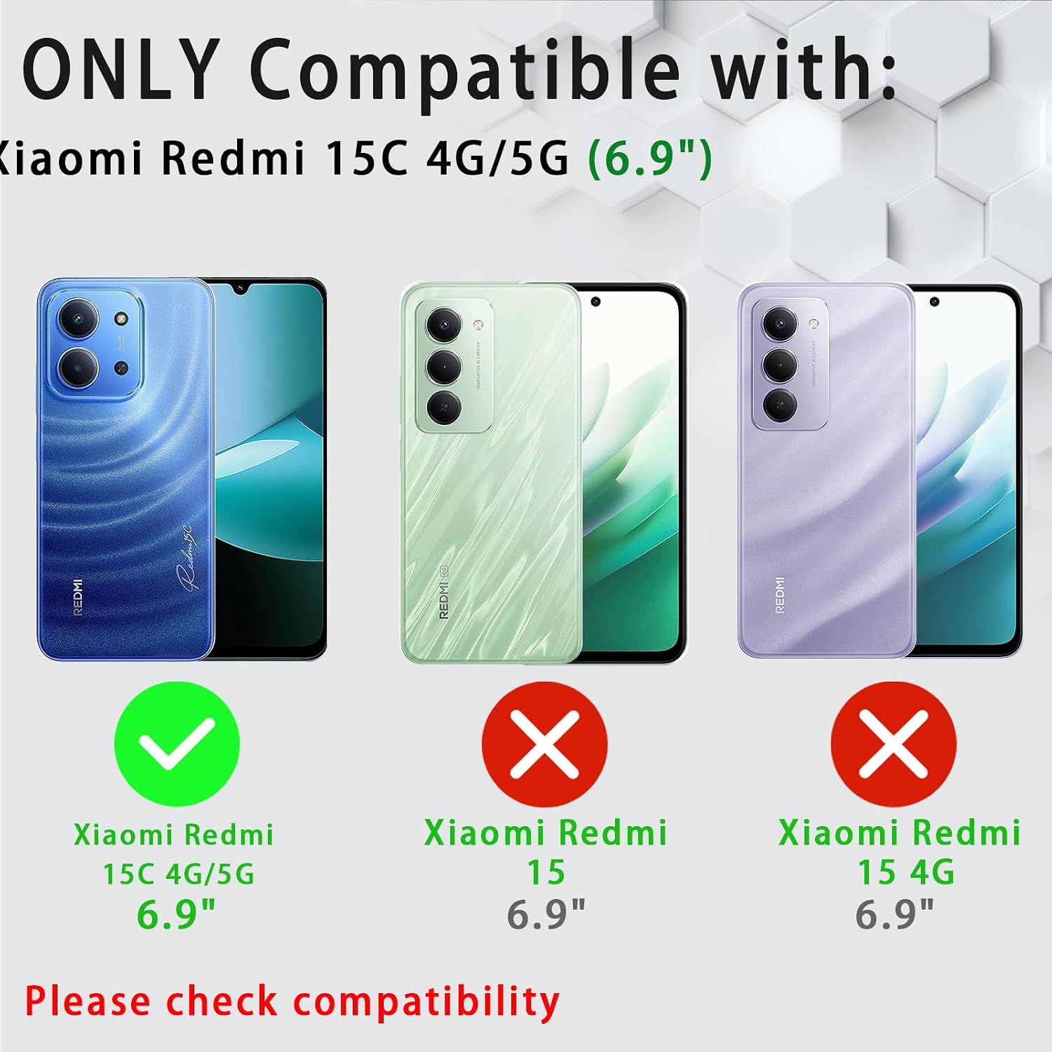 Thumbnail 1 de Yohii funda Xiaomi Redmi 15C 4G/5G con anillo 360 y cristal