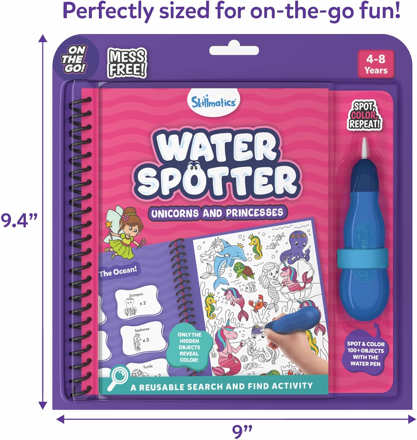 Thumbnail 6 de Skillmatics Reusable Search & Find Book – Water Spotter (Unicorns & Princesses)