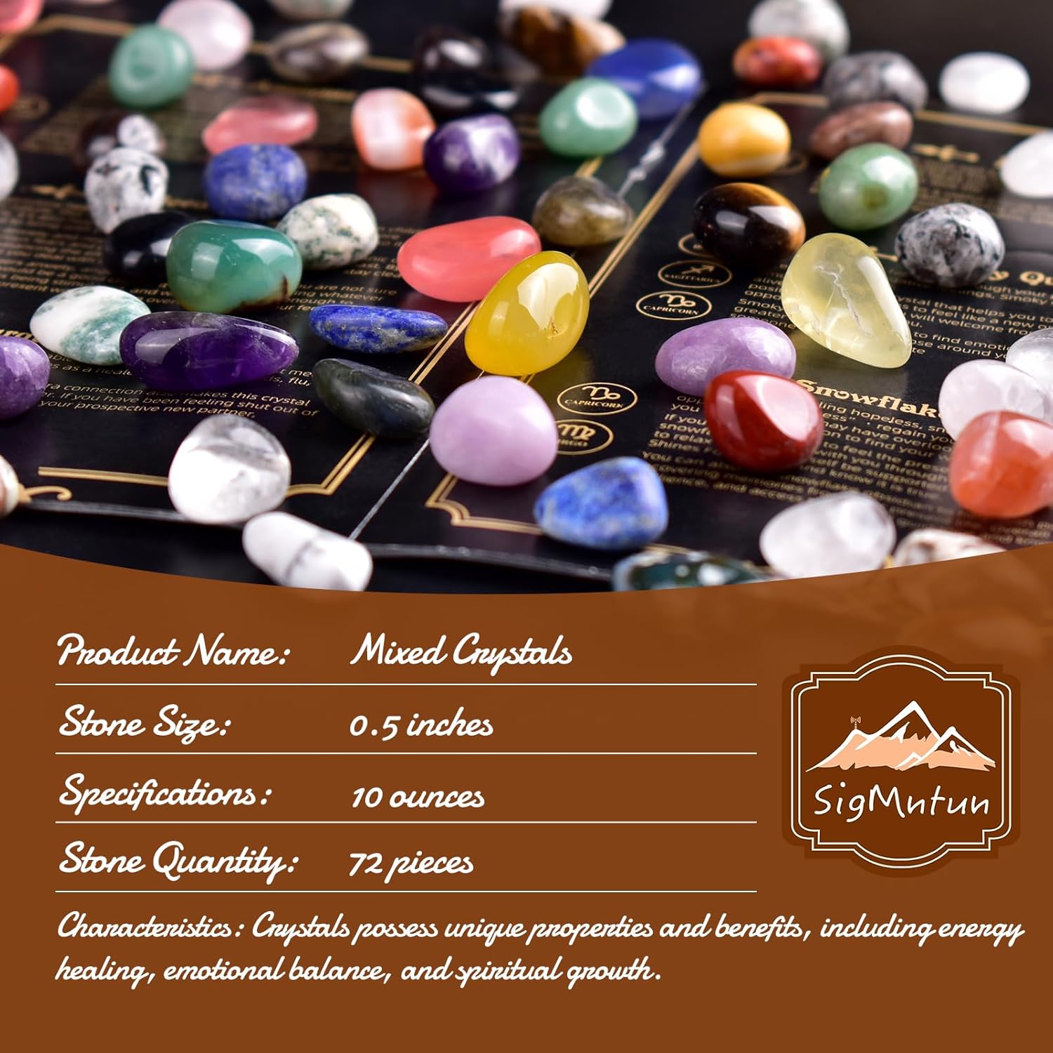 Detalle 2 de SigMntun Polished Multicolor Healing Crystal Set 72