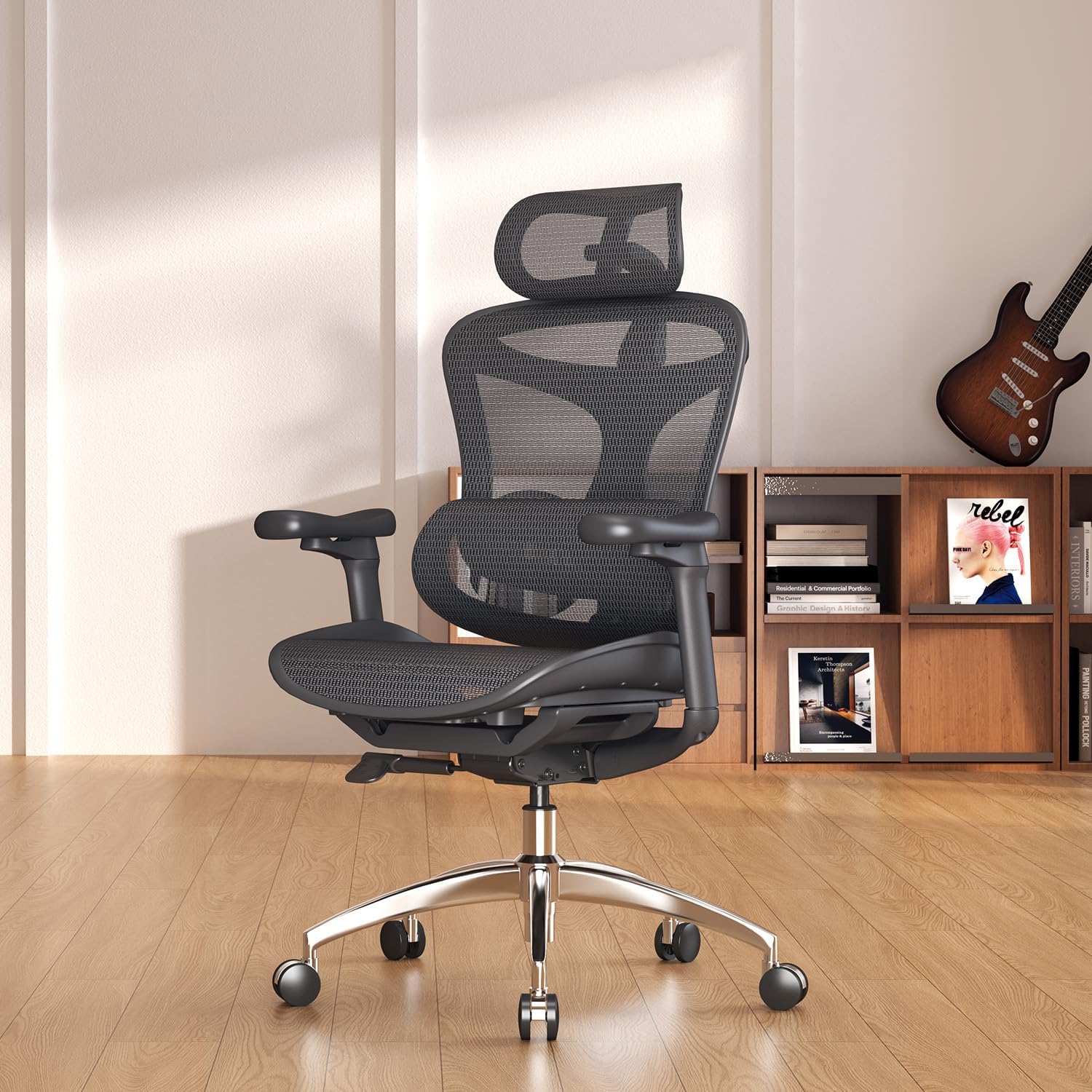 Thumbnail 1 de SIHOO Doro C300 sedia ergonomica da ufficio con supporto lombare dinamico, poggiatesta regolabile e braccioli 3D (2 confezioni, nero)