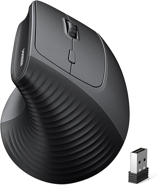 Detalle de UGREEN Ratón Inalámbrico Vertical Ergonómico 2.4G 🖱