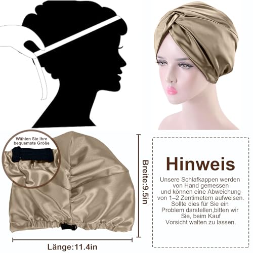 Thumbnail 6 de NEUJUS Seidenhaube zum Schlafen fĂŒr lange Haare đ