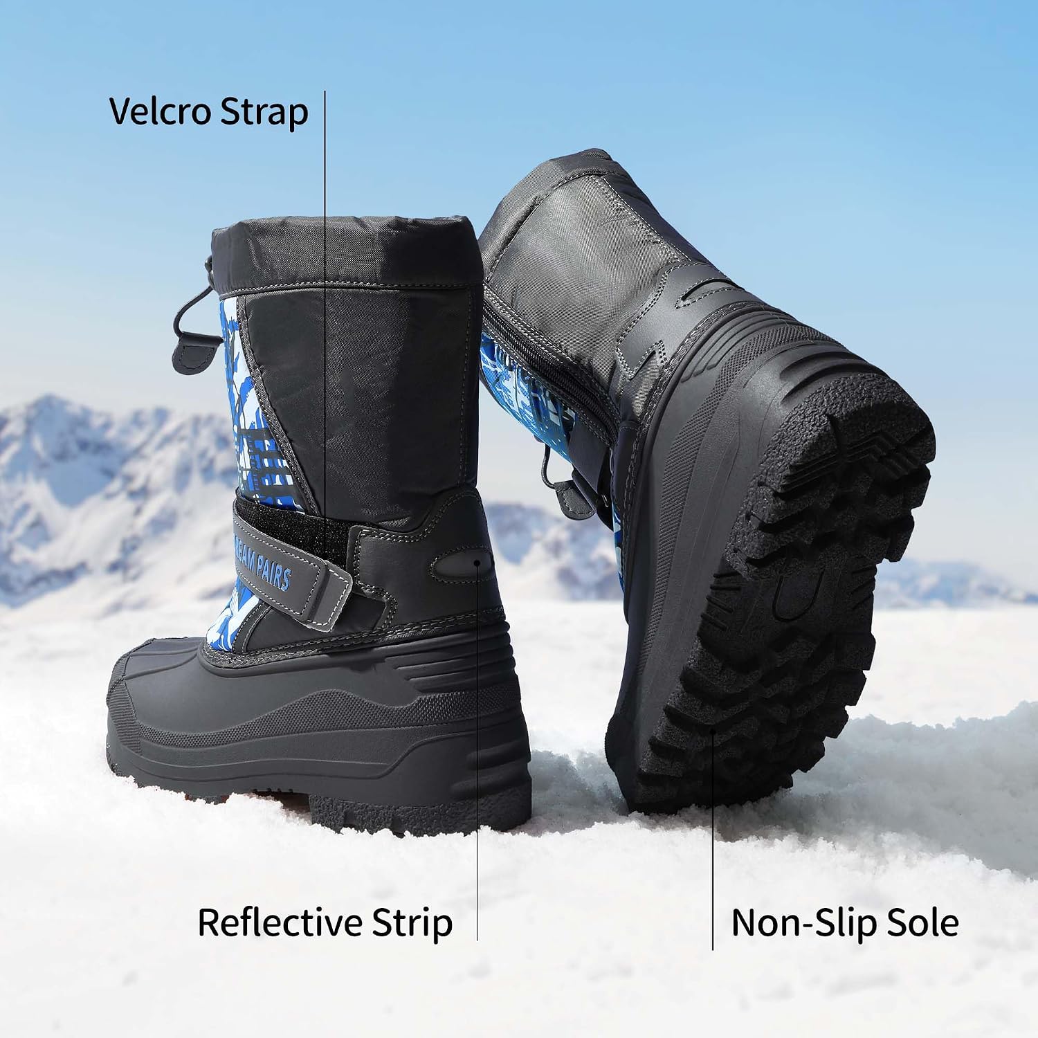 Detalle 2 de DREAM PAIRS Kids’ Snow Boots with Faux Fur Lining