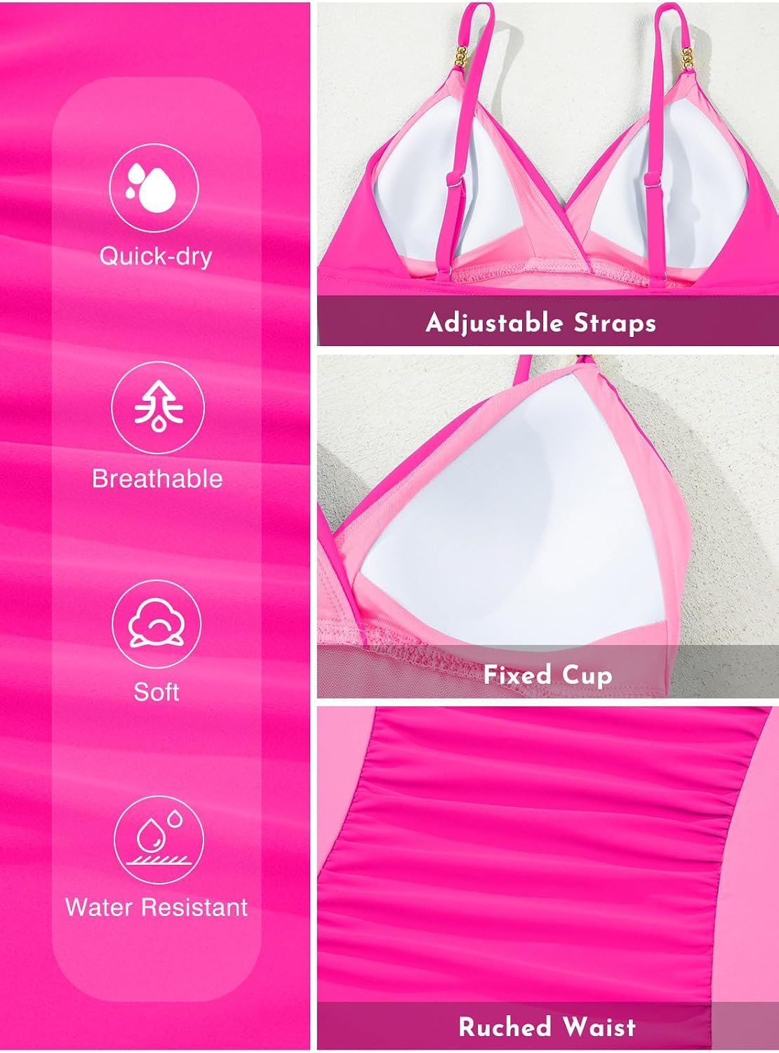 Detalle 1 de Aleumdr Women's One-Piece Swimsuit, Polyamide Blend