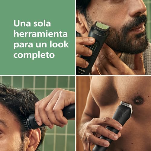 Detalle de Philips Recortadora Todo En Uno series 3000 MG3946/15: 9 en 1 para rostro, pelo y cuerpo