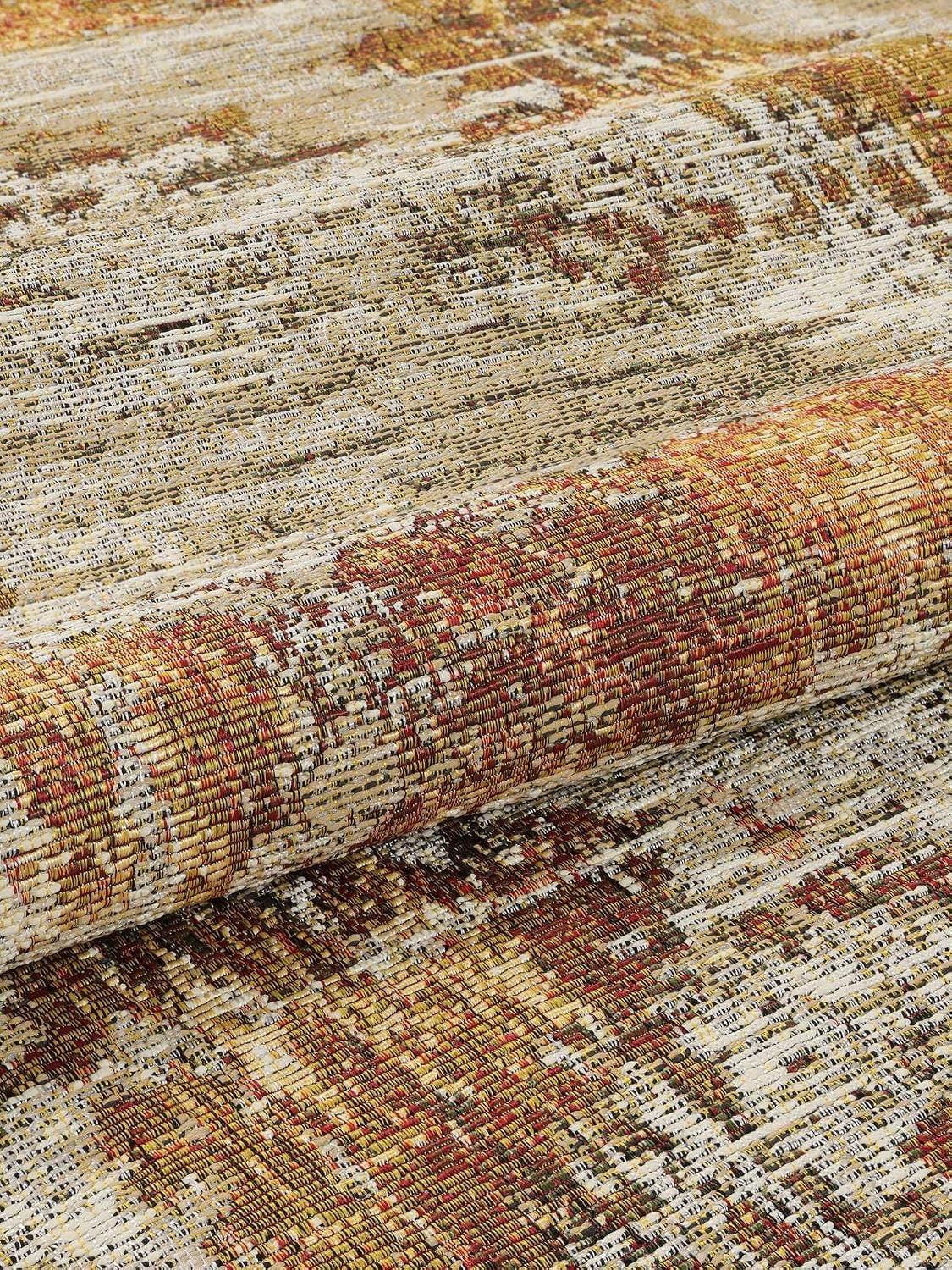 Detalle de RugVista Gillian – dywan wewnętrzny i zewnętrzny 140 × 200 cm, niski, odporny na UV