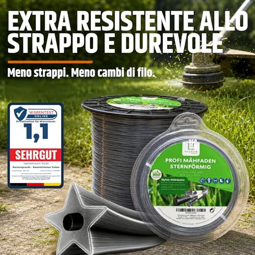 Thumbnail 6 de Heckenpracht Filo decespugliatore con nucleo rinforzato 2 mm Ø x 50 m – Profilo a stella extra affilato