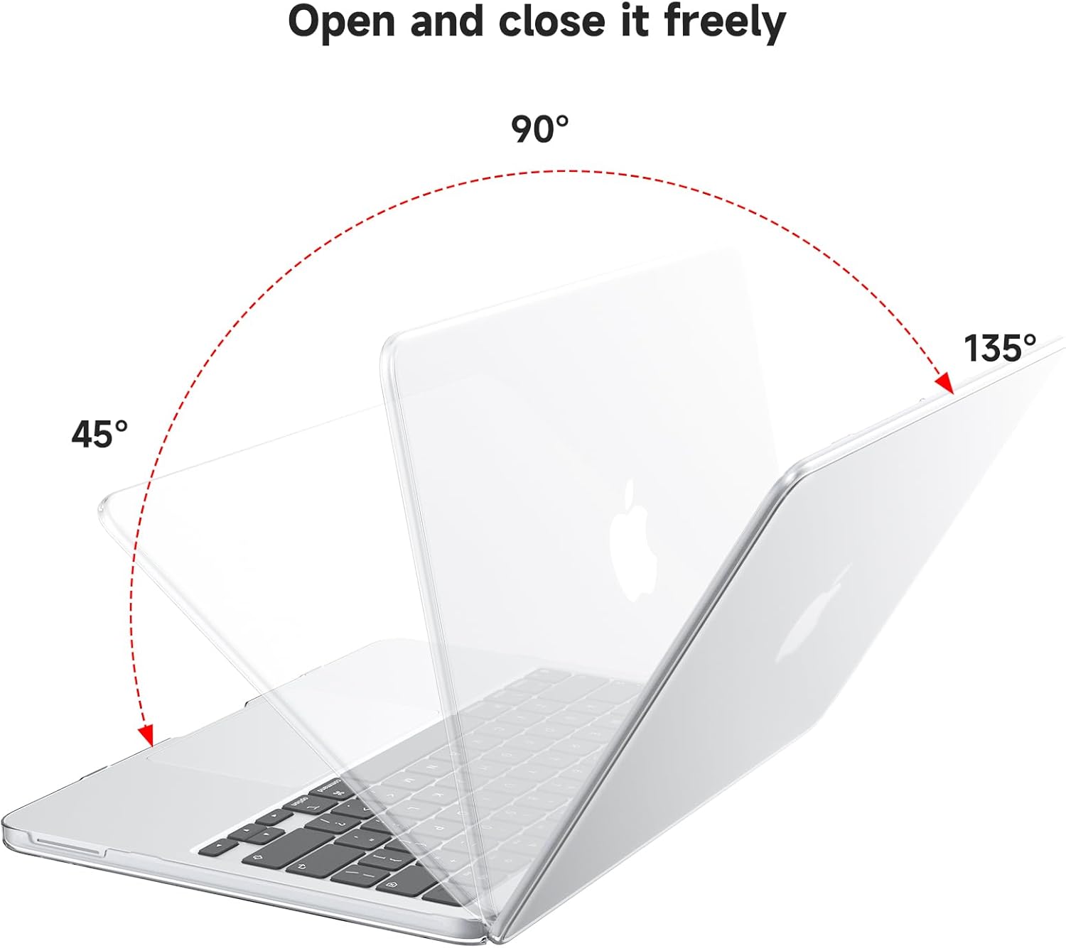 Detalle 2 de eleger Crystal Clear hard shell case for MacBook Neo 13 inch (A18 Pro, 2026) with crystal-transparent protection