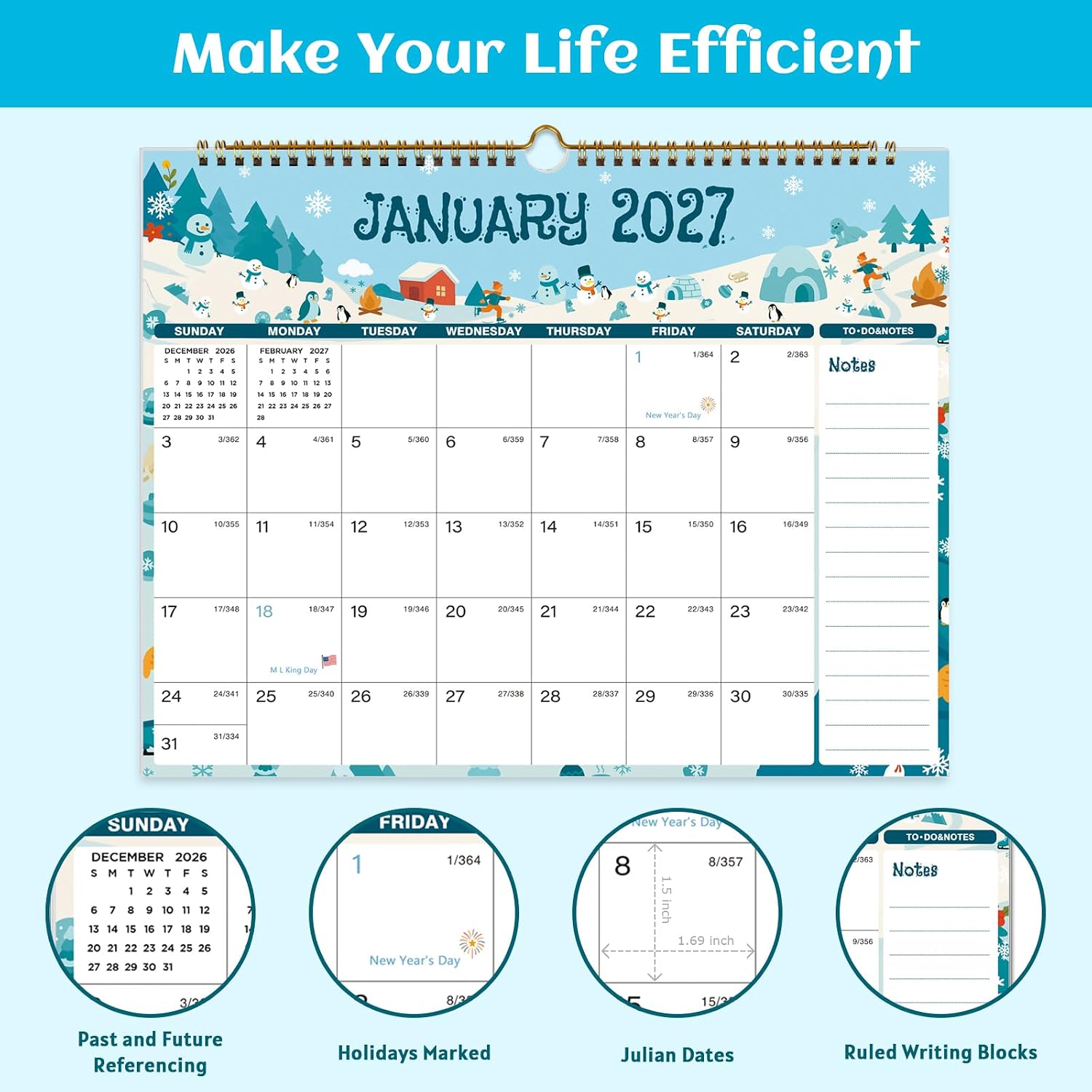 Detalle 2 de Spomepo Wall Calendar, 18-Month