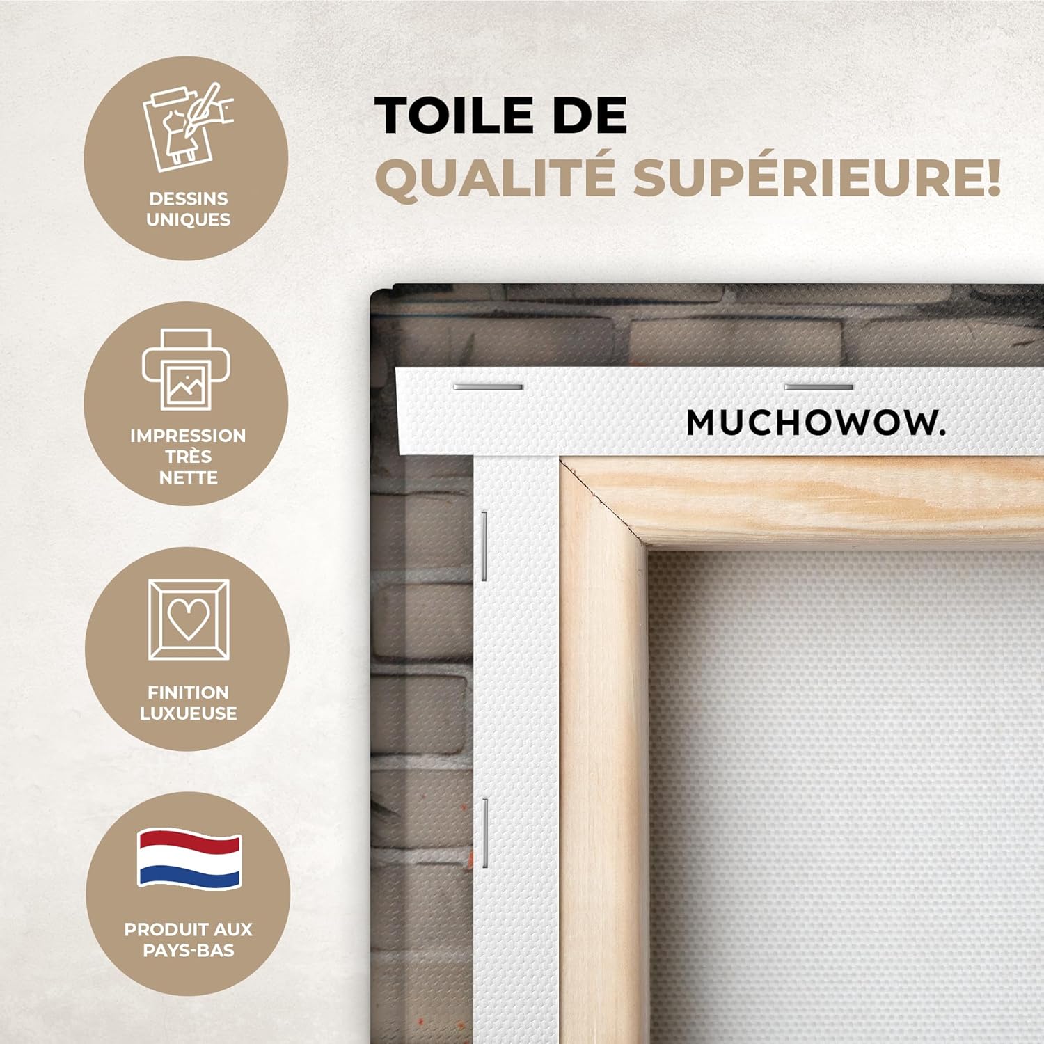 Thumbnail 2 de MuchoWow Impression sur Toile Decoration Murale 50x70 cm 🎨