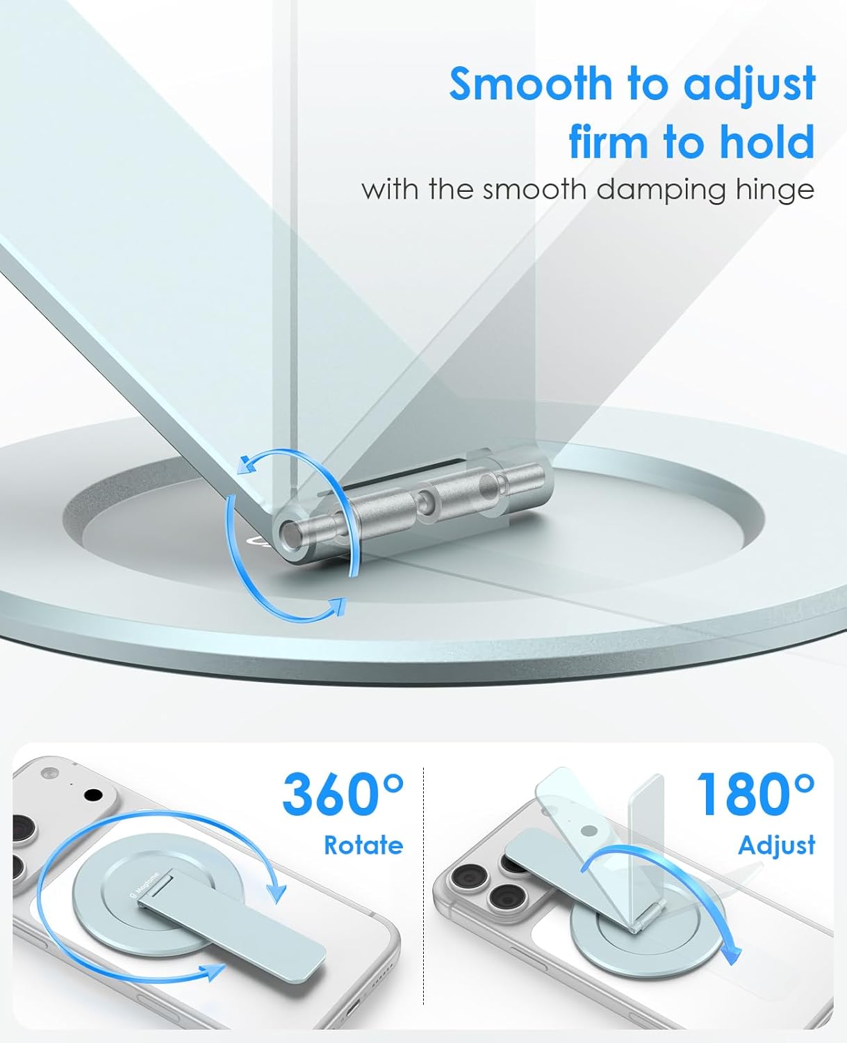 Thumbnail 1 de Magtame supporto magnetico per cellulare Mag-Safe ultra sottile blu, pieghevole a scatto fino a 180°