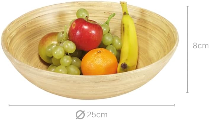 Thumbnail 1 de Kesper 53025 ronde bamboeschaal voor fruit en gebak, FSC-bamboe, Ø 25 cm