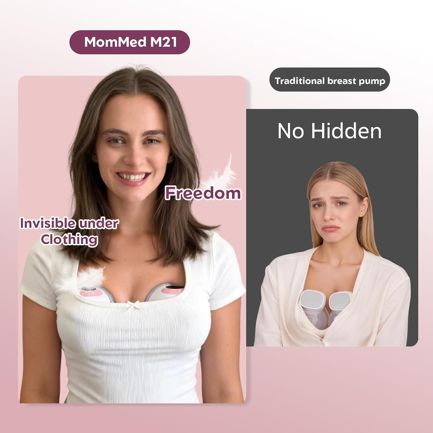 Thumbnail 3 de MOMMED Hands-Free Breast Pump, 27mm Wearable with 4 Modes & 12 Levels