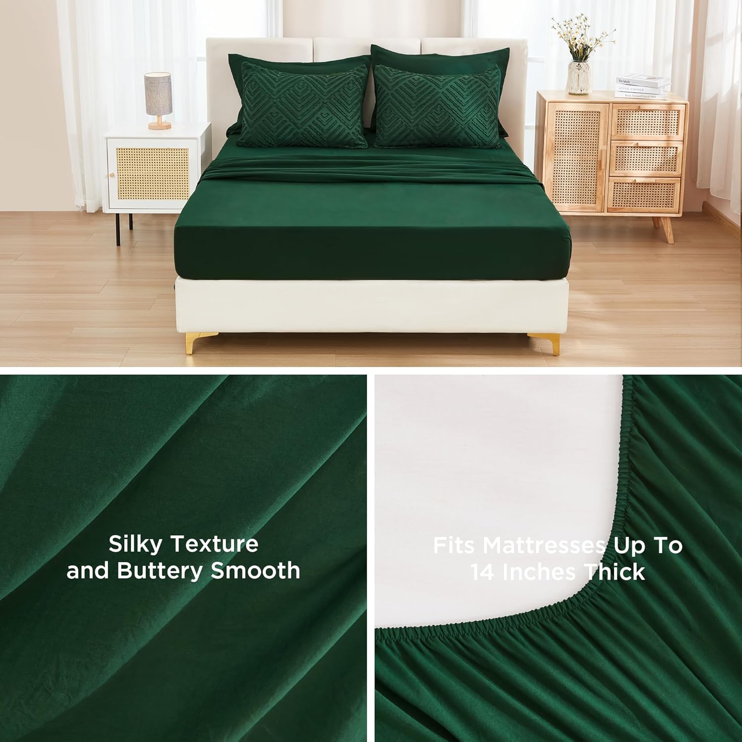 Detalle 2 de Andency California King Duvet Set Emerald