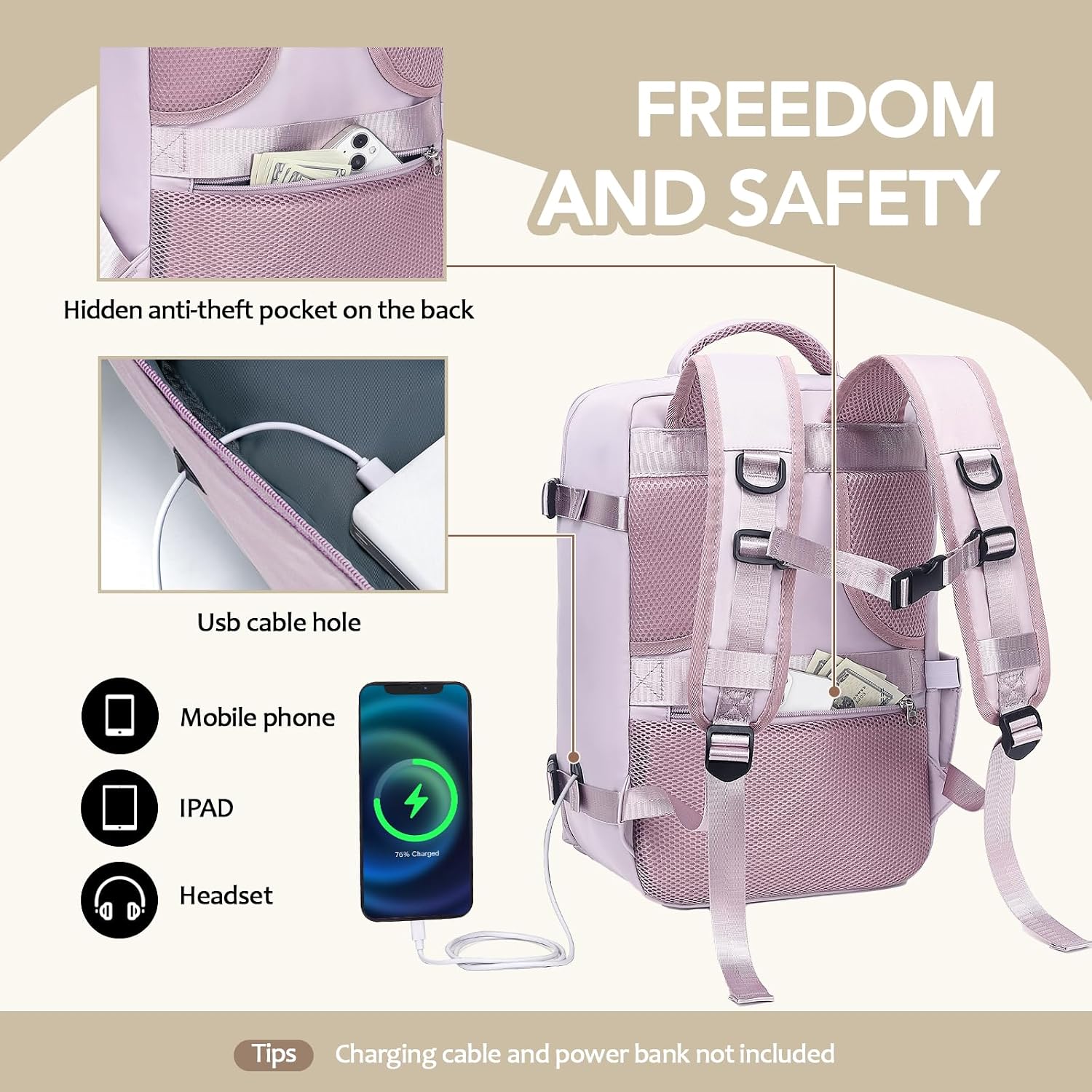Detalle 2 de Xkdoai cabin bag 45x36x20 underseat