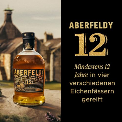 Detalle de Aberfeldy 12 Jahre Single Malt Scotch Whisky – 40% vol, 70 cl, vier Fassarten gereift