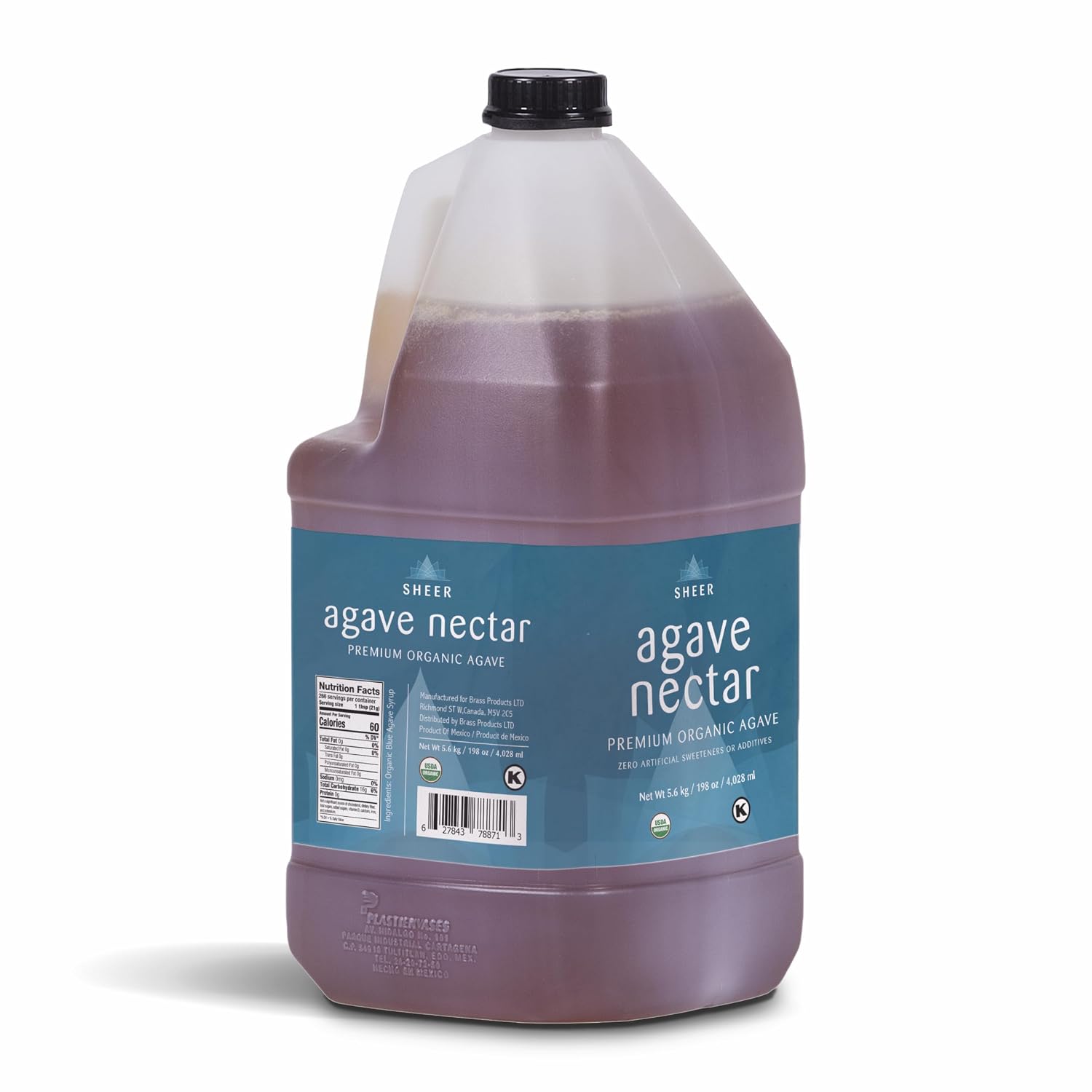 Detalle de Sustainable Agave Co Organic Light Agave Syrup, 128 Fluid Ounces