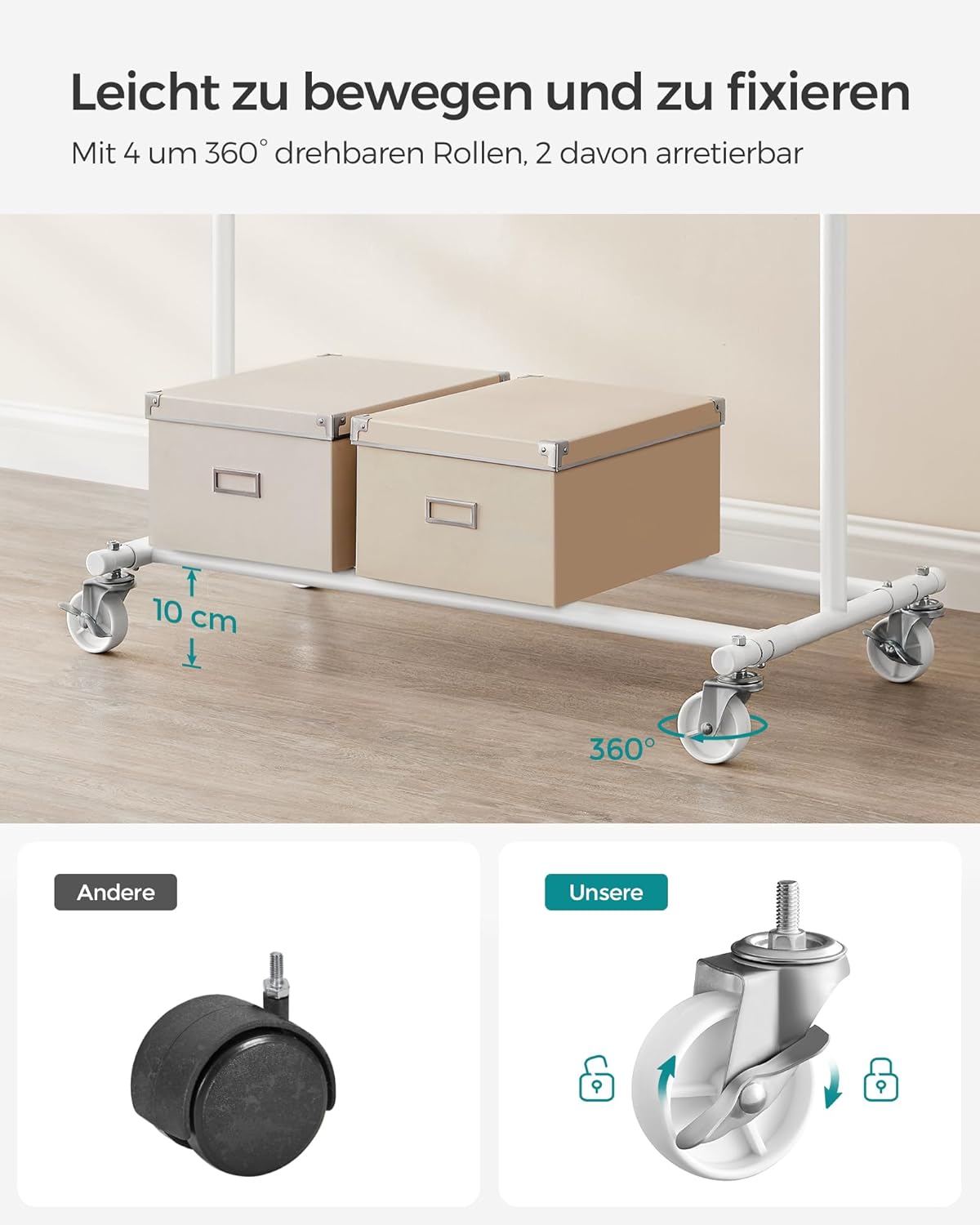 Thumbnail 3 de SONGMICS HSR013W01 Kleiderständer, bis 100 kg