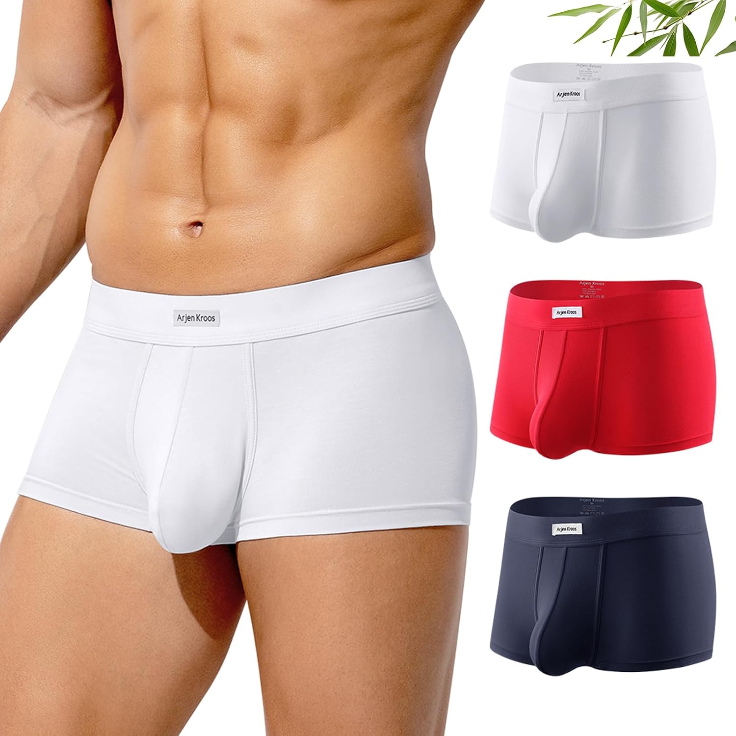 Thumbnail 6 de Arjen Kroos Bambus-Boxershorts für Herren im 3er-Pack – weiche, atmungsaktive Unterwäsche