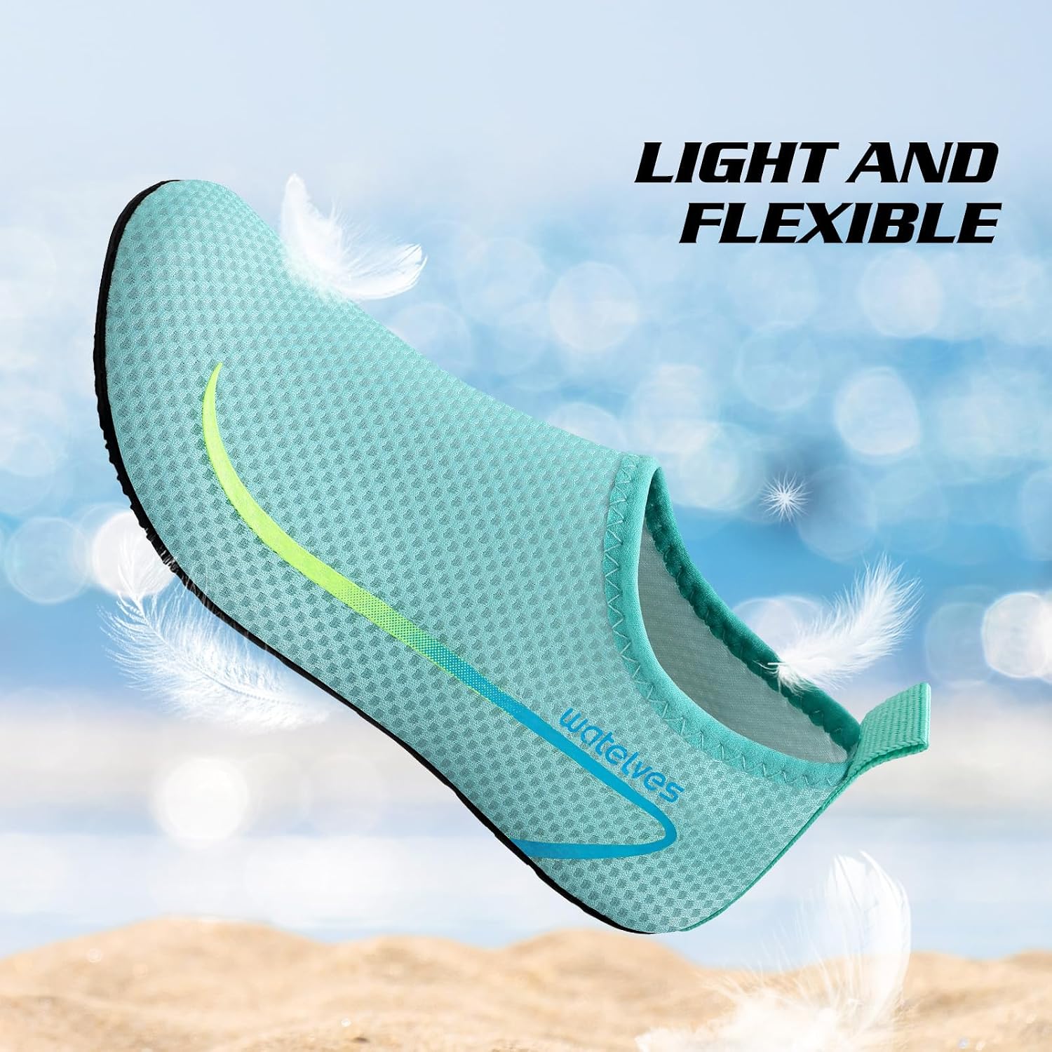 Detalle de WateLves Wasserschuhe für Damen & Herren (34–47 EU) – schnell trocknend, atmungsaktiv, Slip-on