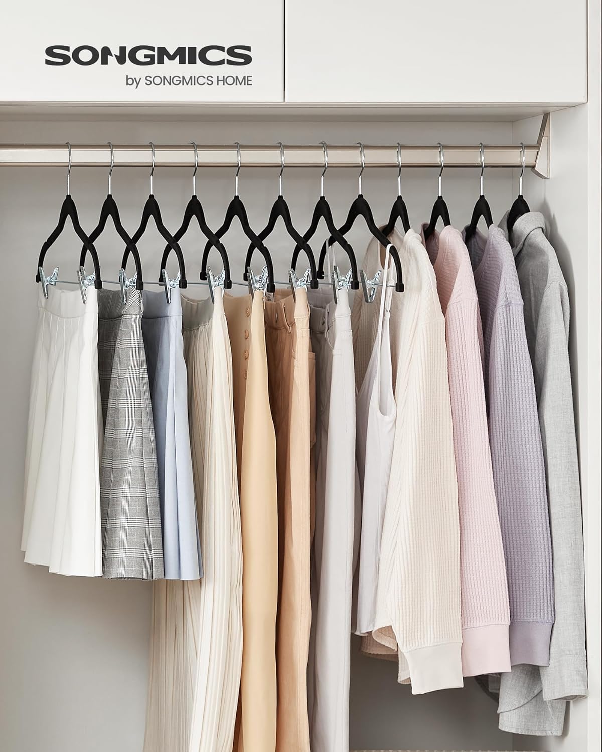 Thumbnail 1 de SONGMICS 30-Pack Velvet Pants Hangers for Slacks