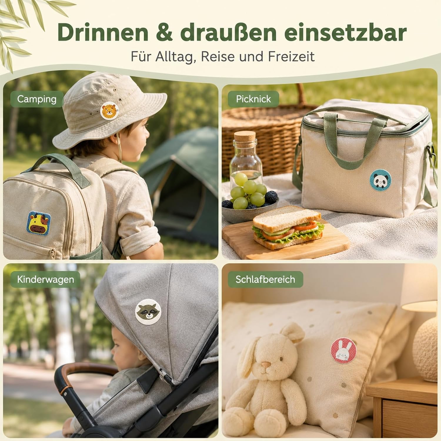Detalle 2 de 96 Stück Mückenpflaster Mückenschutz – Anti Mücken Pflaster mit Cartoon-Motiven, 6–8 Stunden Schutz pro Anwendung