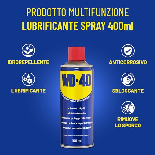 Detalle 2 de WD-40 lubrificante spray multifunzione 400 ml, antiruggine e sbloccante
