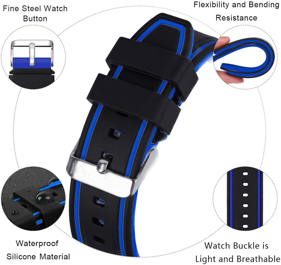 Thumbnail 3 de SZYXMY waterproof silicone diving strap for Apple Watch (49mm to 38mm) — compatible with Series 11/10/9/8/7/6/5/4/3 Ultra/SE