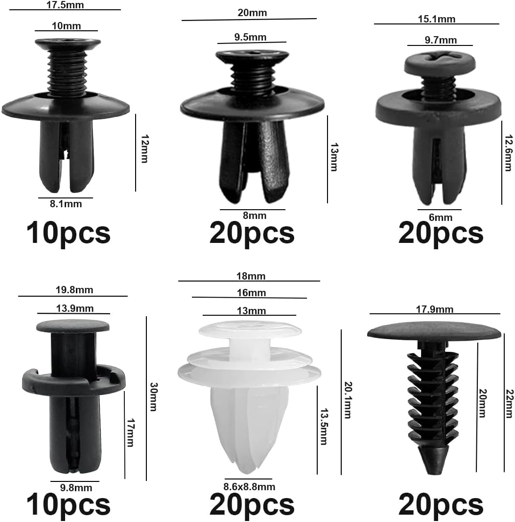 Detalle 2 de EINESIN Car Push Retainer Clips assortment set