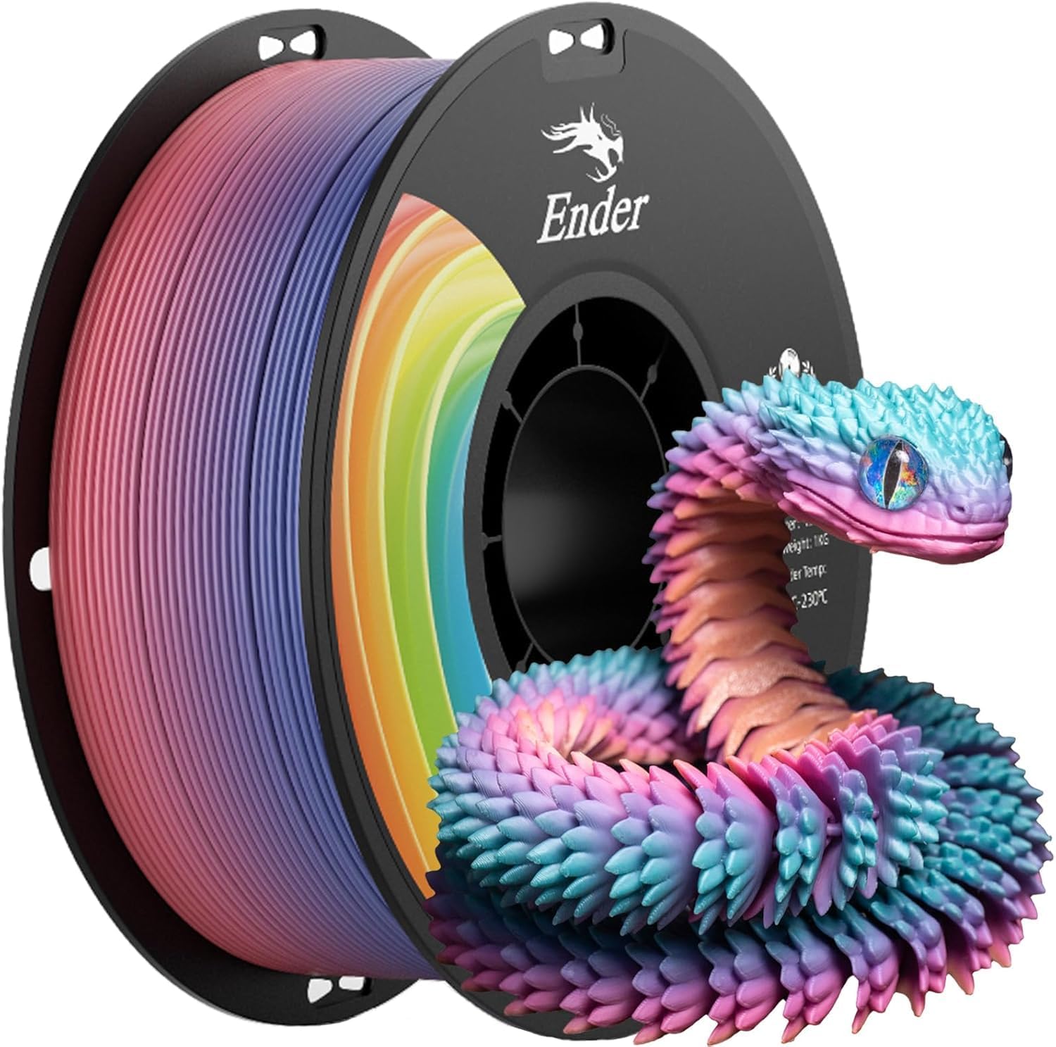 Creality Filamento PLA 1,75 mm PLA+ per stampante 3D e penna 3D, bobina da 1 kg (multicolore), precisione ± 0,02 mm