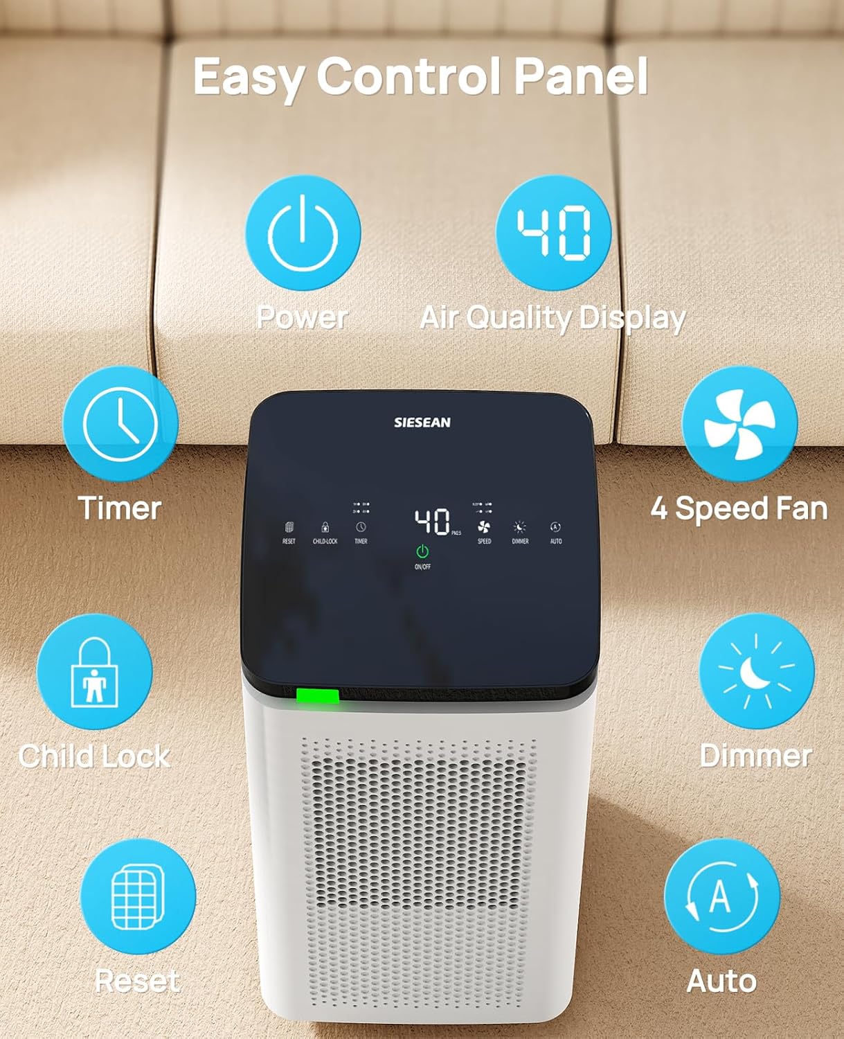 Thumbnail 5 de Air Purifiers for Home 3500 Ft² H13 HEPA