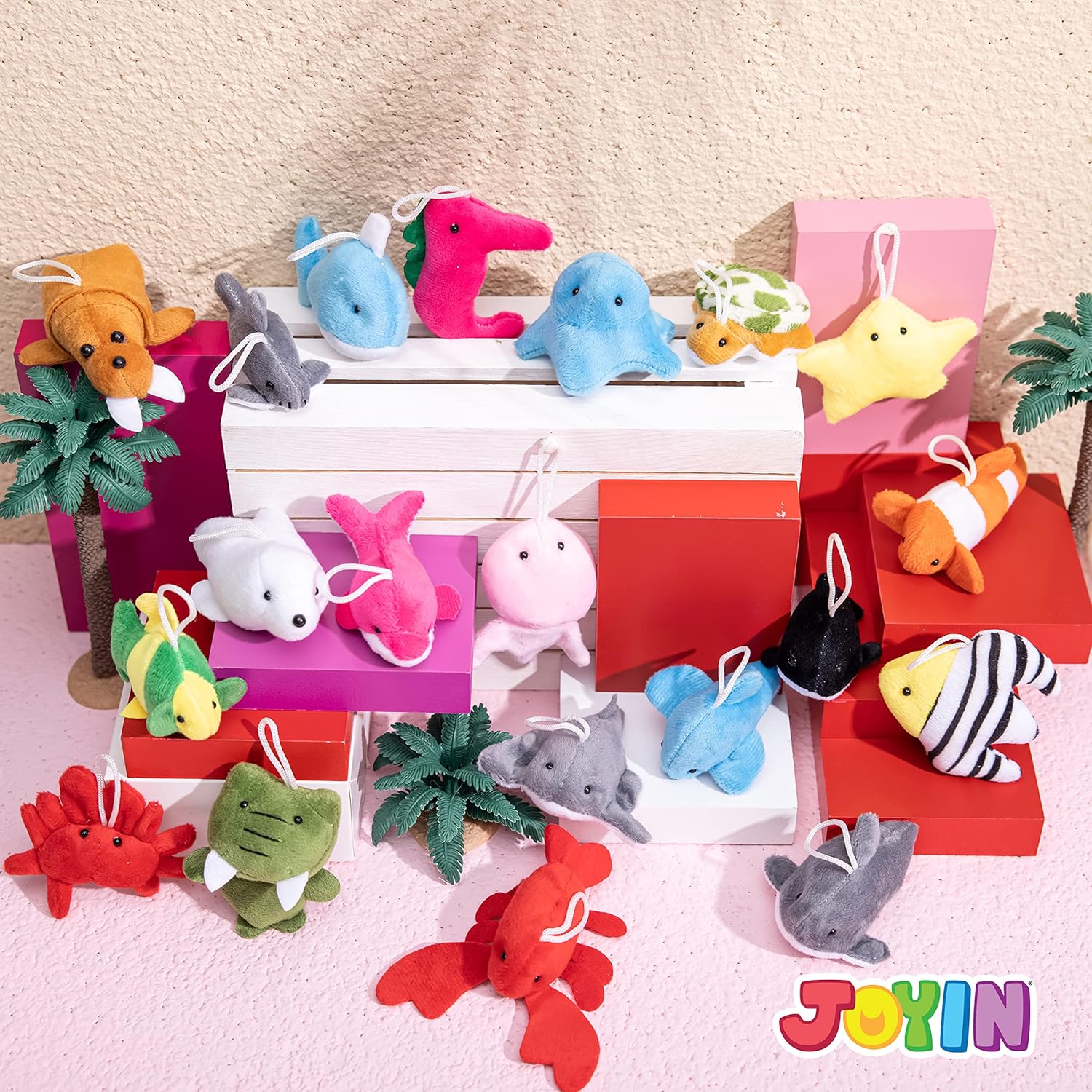 Thumbnail 6 de JOYIN 24-Pack Mini Sea Animal Plush Toys (24 Sea Life Characters) for Party Favors & Goodie Bags