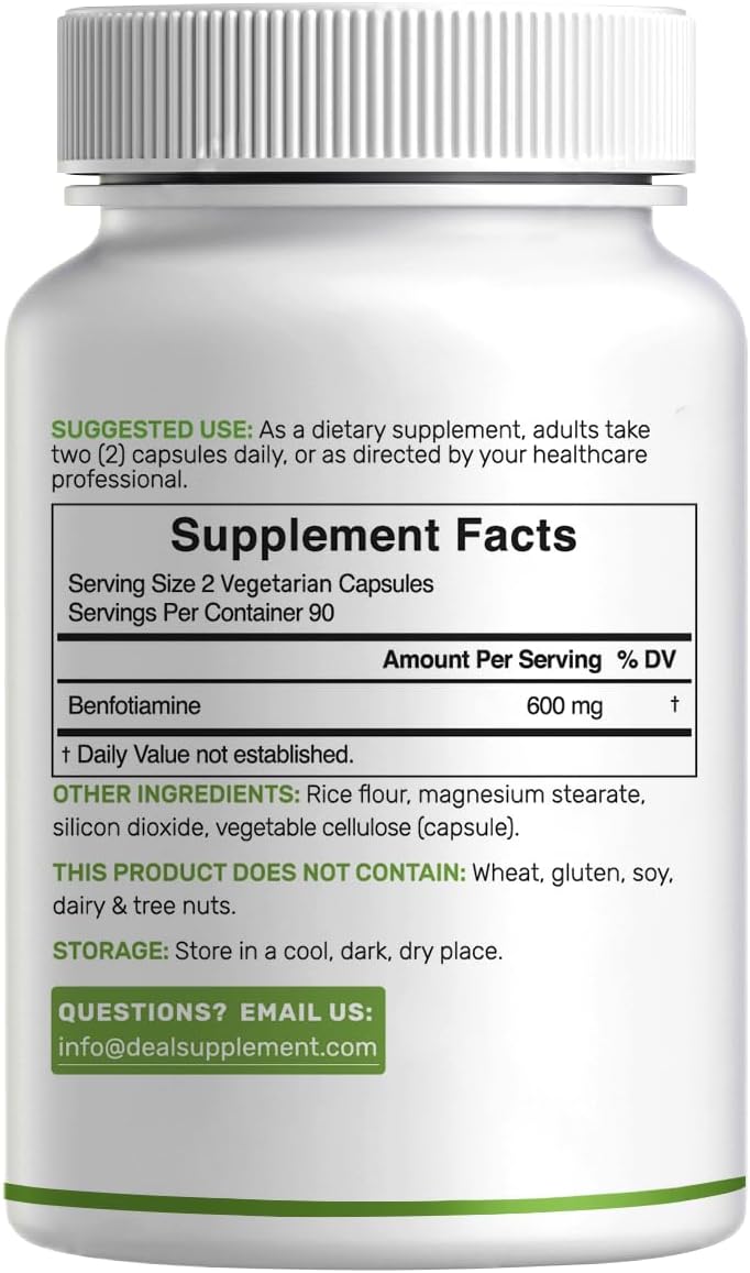 Thumbnail 6 de Benfotiamine Supplement 600 mg per Serving