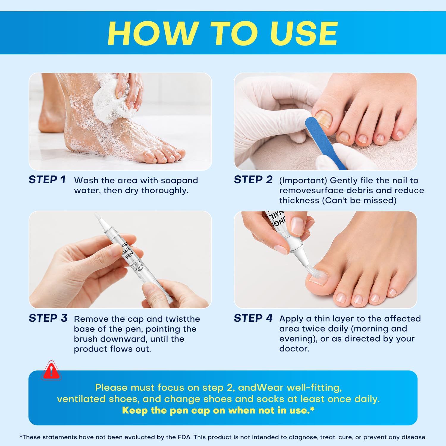 Detalle 2 de Beukow Nail Fungus Treatment Pen with 25% Undecenoic Acid