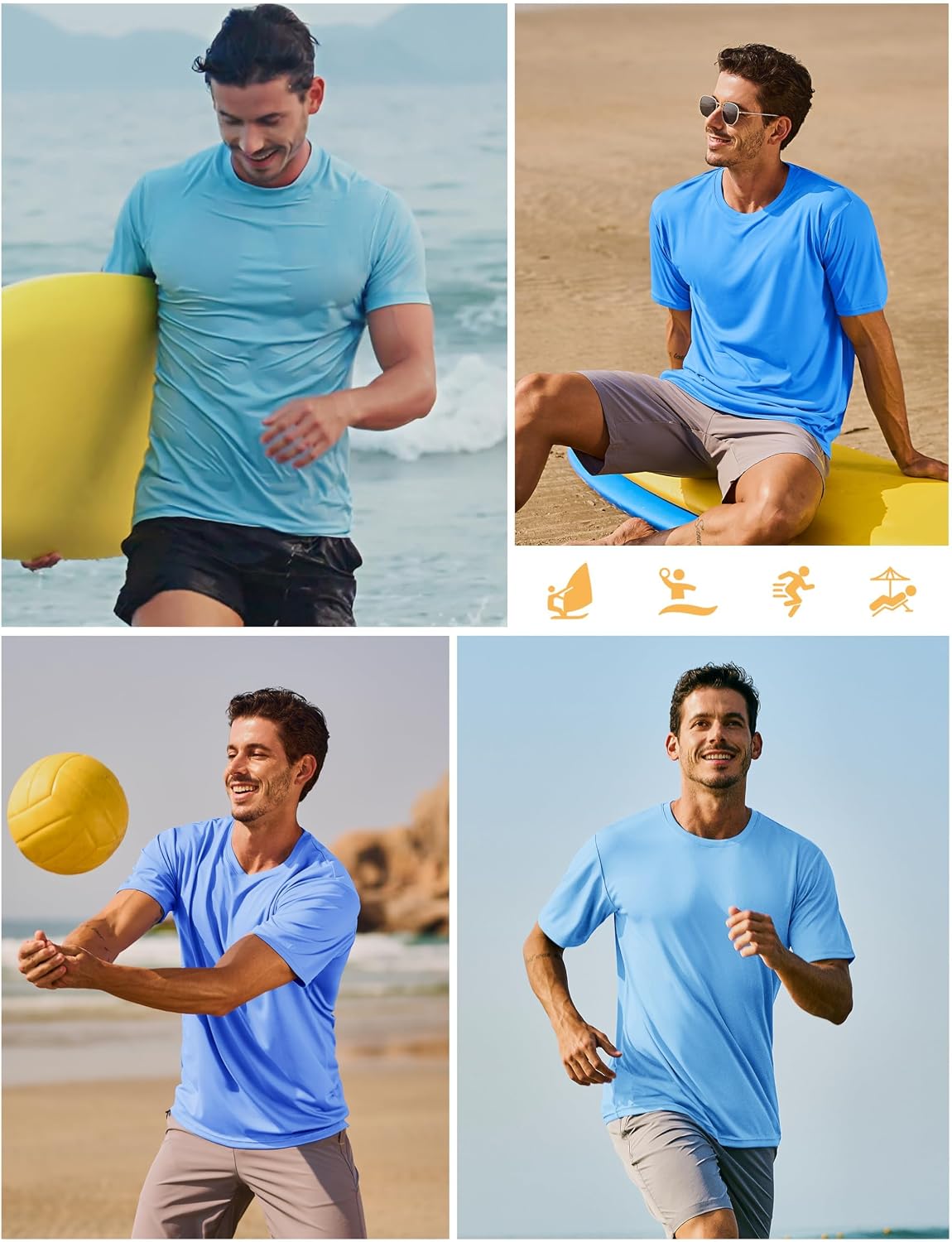 Thumbnail 1 de TACVASEN Herren UV-Schutz T‑Shirt UPF 50+ Kurzarm