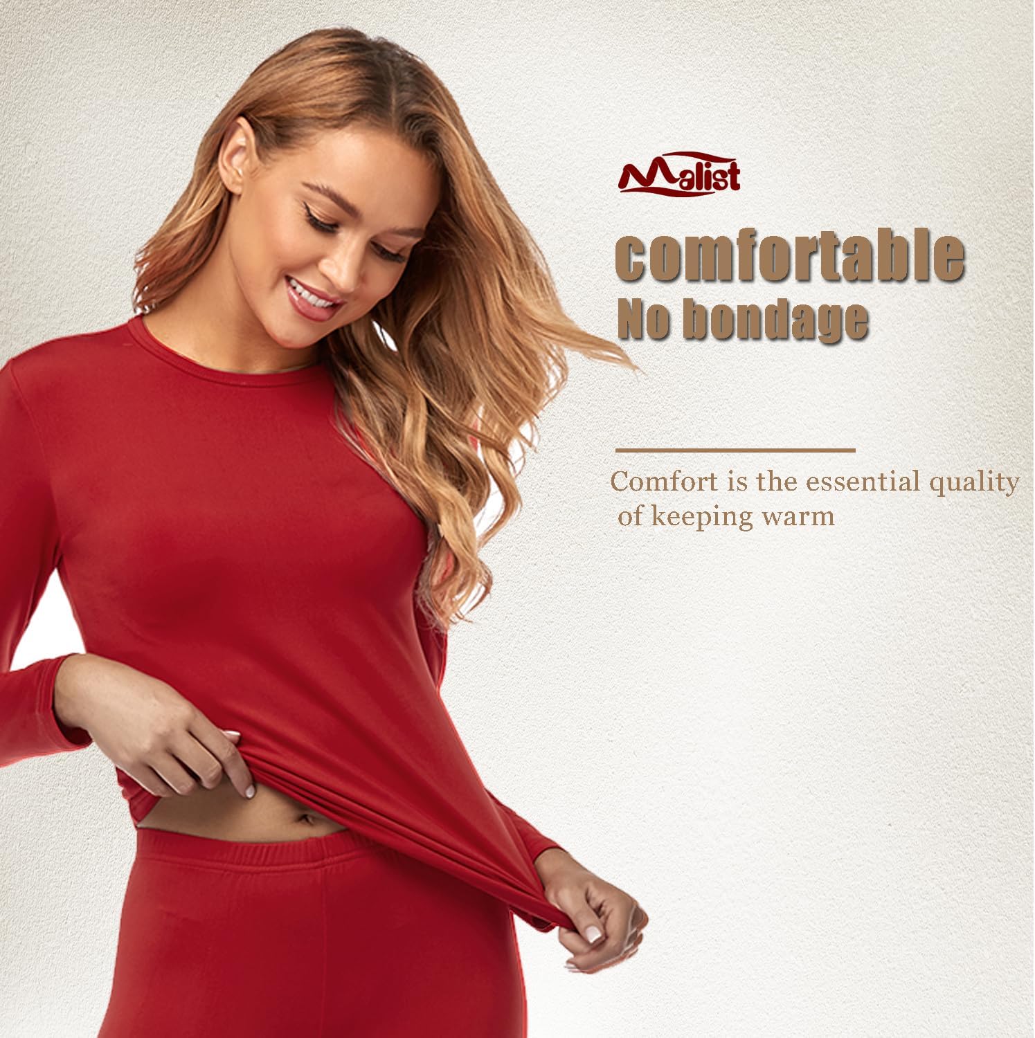 Detalle 2 de Malist Women's Thermal Underwear Set, Fleece-Lined