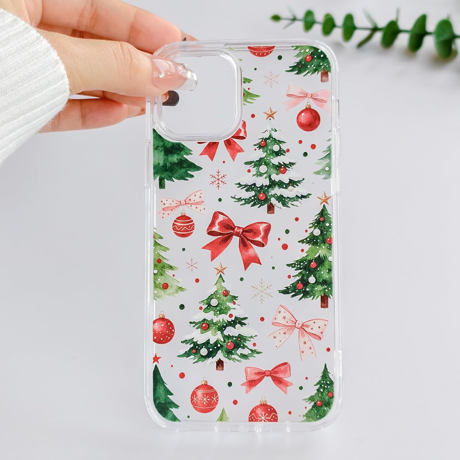 Thumbnail 6 de HTDSVVV Clear Case for iPhone 12/12 Pro, Christmas Tree & Bow Print