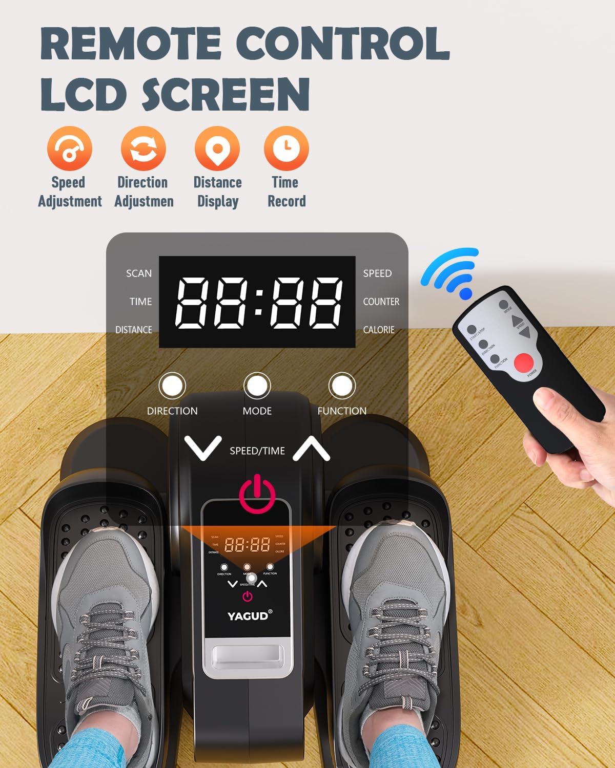 Thumbnail 4 de Yagud ZF0801 Under Desk Electric Elliptical with Remote and LCD Monitor