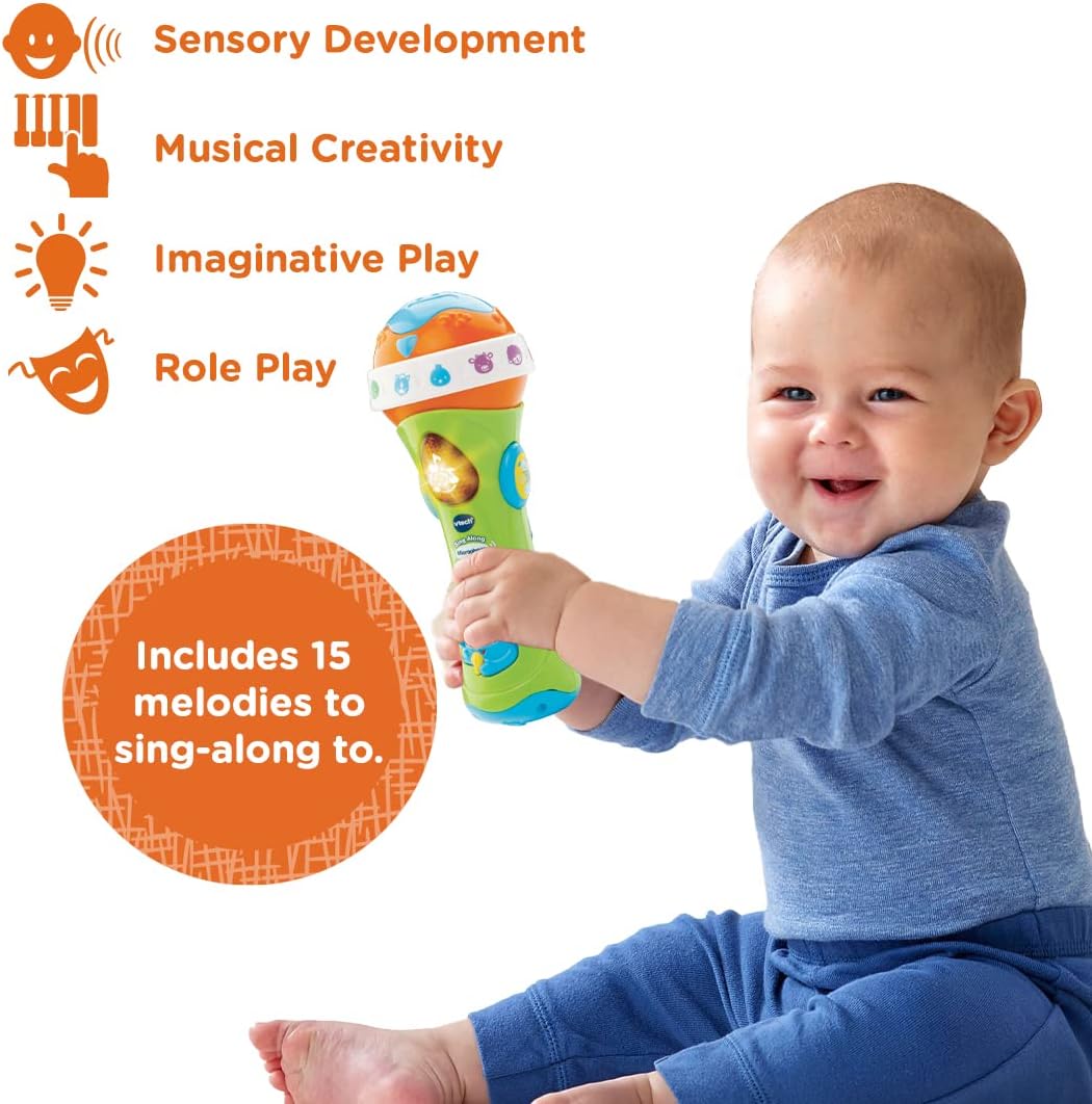 Detalle de VTech Sing Along Microphone for Kids (78763) – A playful first toy for language and musical exploration