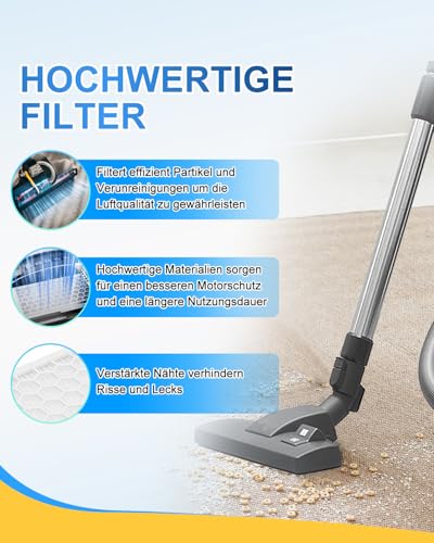 Detalle de KEEPOW 2 HEPA Airclean Plus 50 Filters für Miele Complete C3/C2, Compact C1/C2 und S-Serie