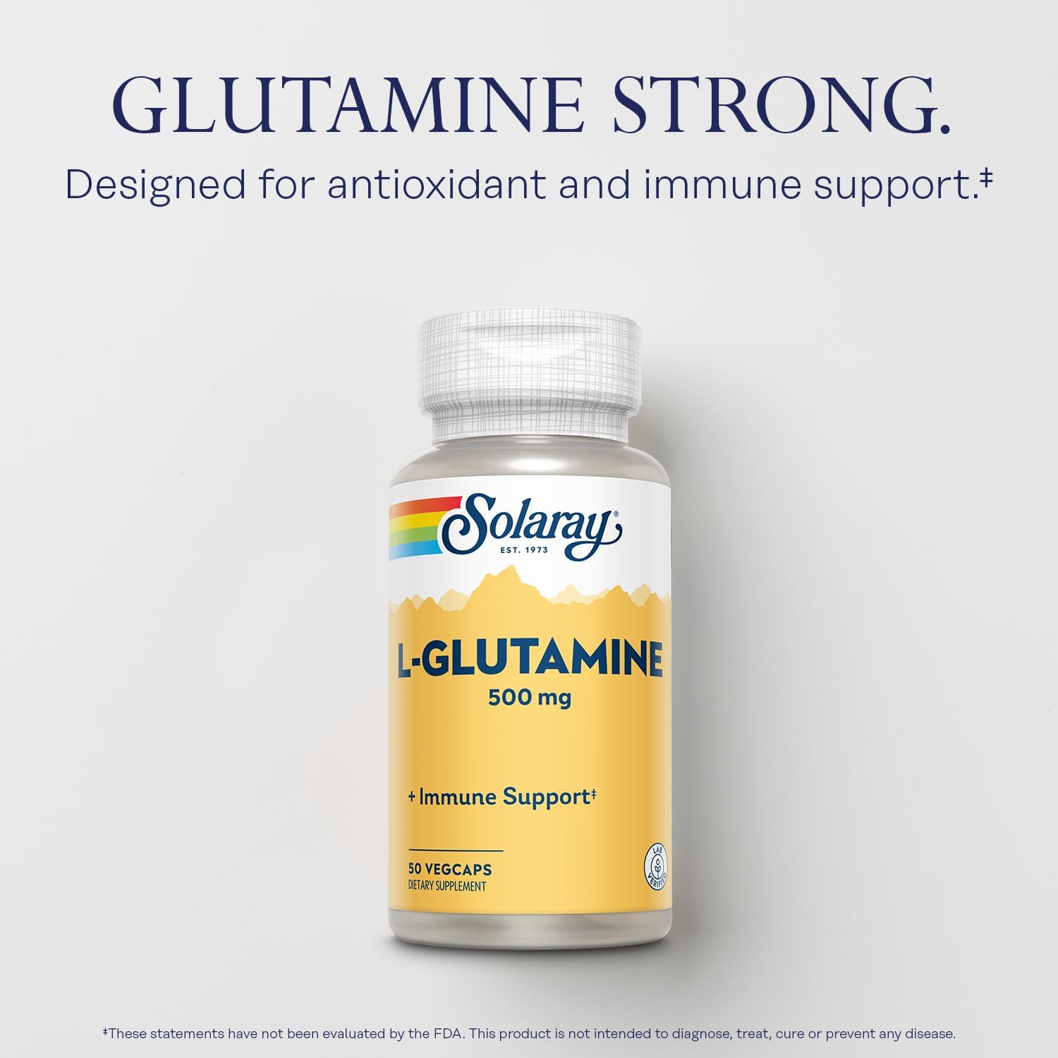 Thumbnail 2 de Solaray L-Glutamine 500mg 50 VegCaps 💊