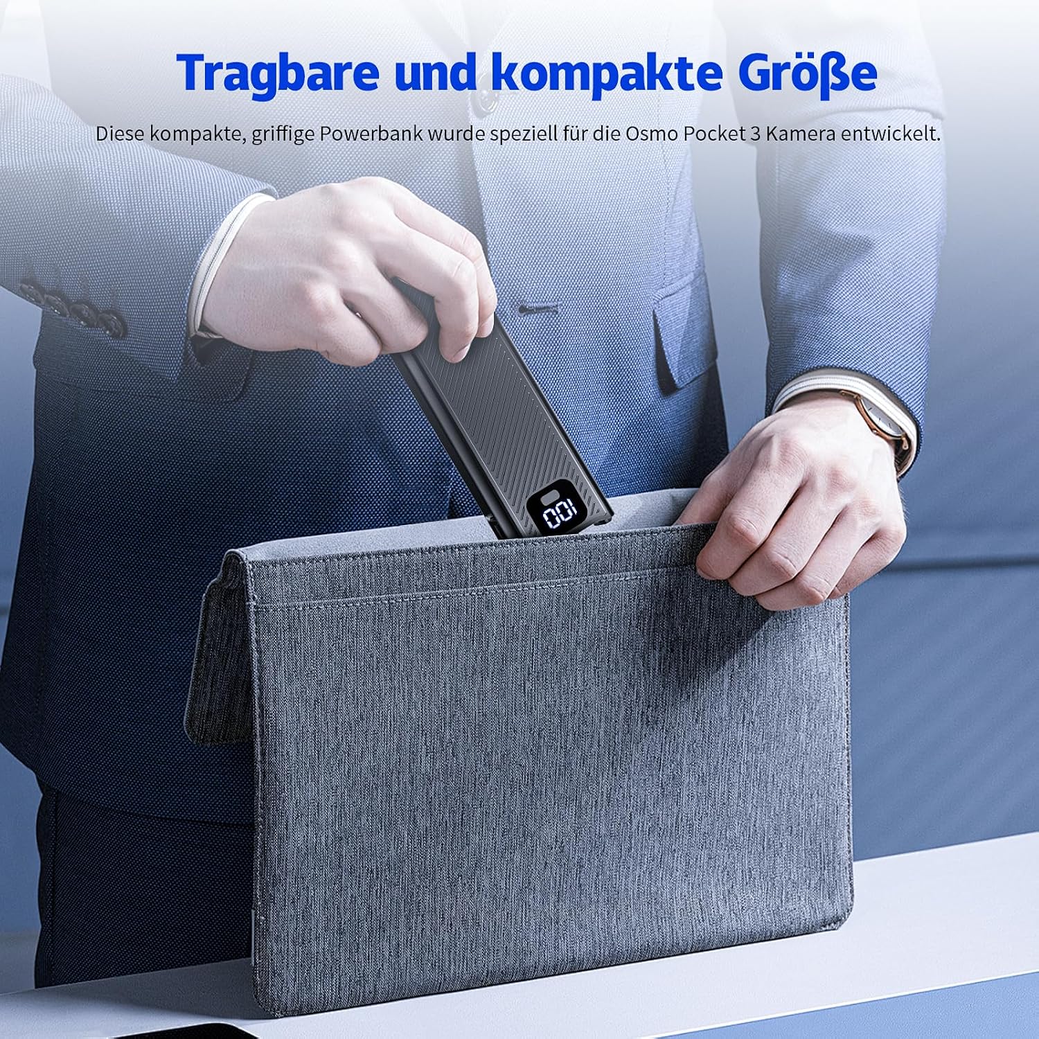 Thumbnail 4 de Upgrade Batteriegriff für DJI Osmo Pocket 4/Pocket3 & Xt… – 5000 mAh, 22,5 W PD Schnellladung, LED-Anzeige