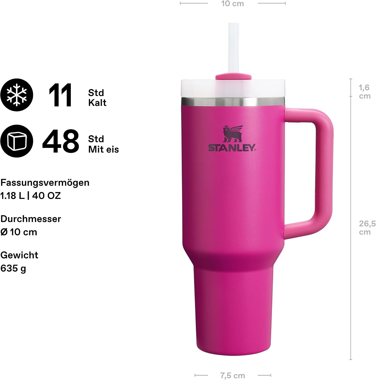 Thumbnail 1 de STANLEY 1913 Quencher H2.0 FlowState Trinkbecher 1.2L – Fuchsia