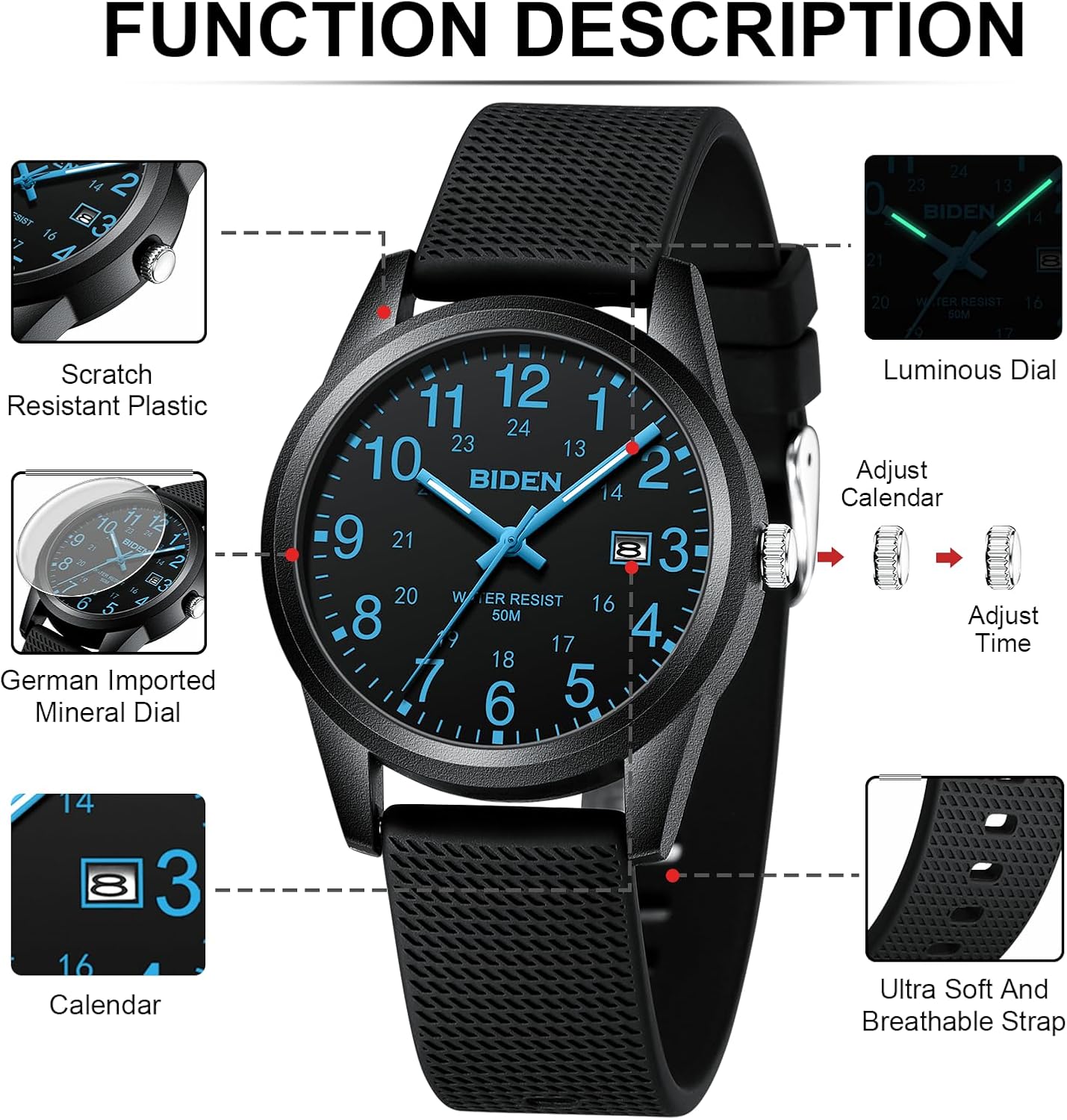 Thumbnail 6 de LN LENQIN Orologio Uomo 40 mm