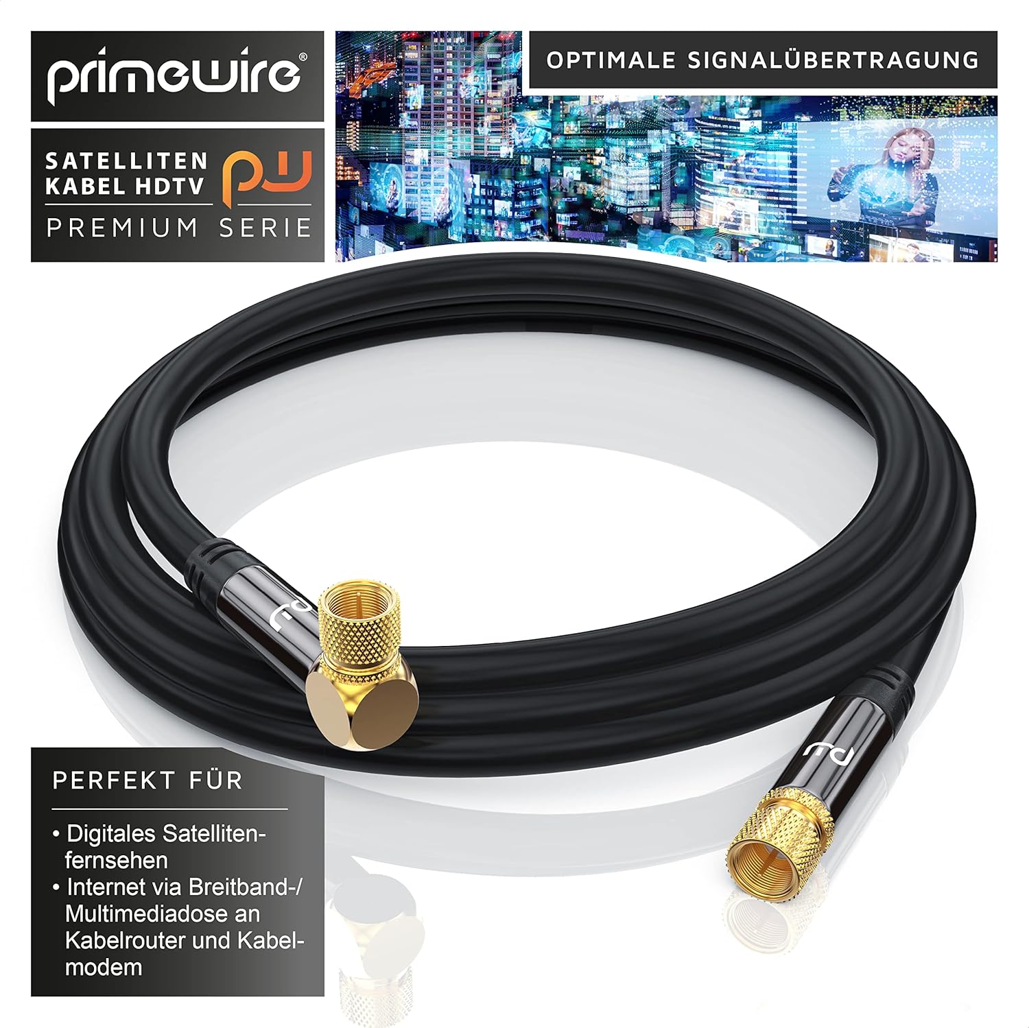 Thumbnail 4 de CSL-Computer Primewire SAT Kabel 2 m, 90°