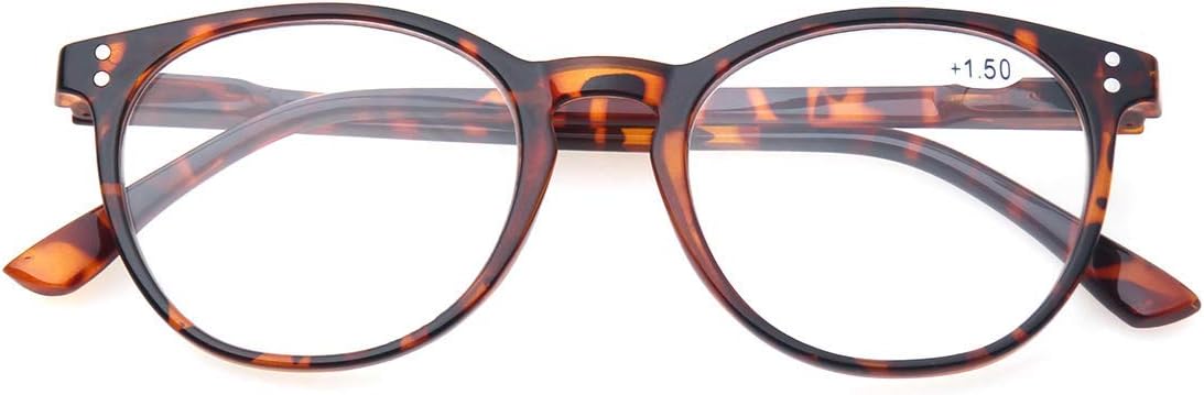 Thumbnail 2 de Kerecsen 4 Pack Retro Round Reading Glasses with Spring Hinges – Lightweight, Unisex