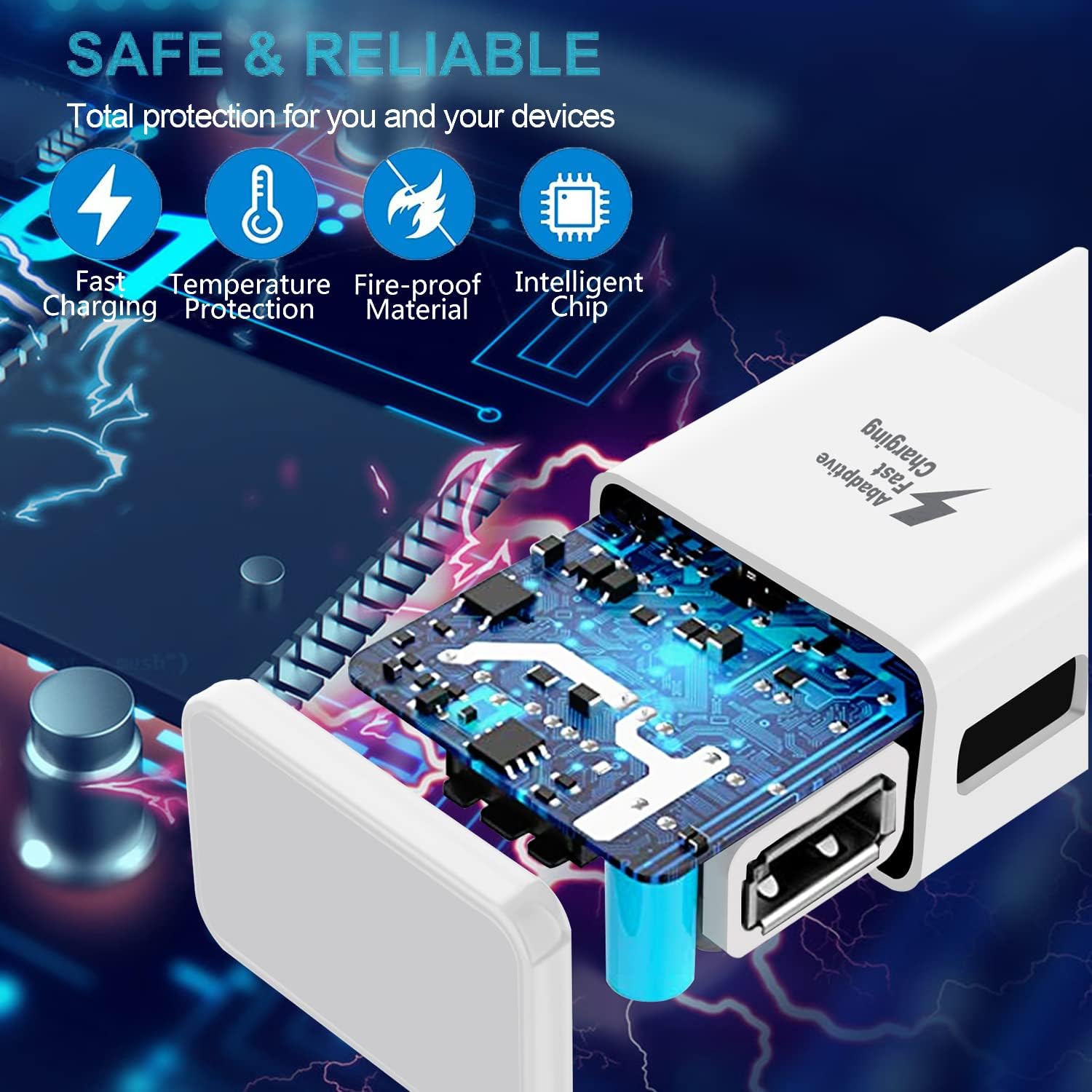 Thumbnail 6 de Caricatore USB con cavo USB‑C da 1,5 m per Samsung Galaxy (QC 3.0/2.0, AFC)